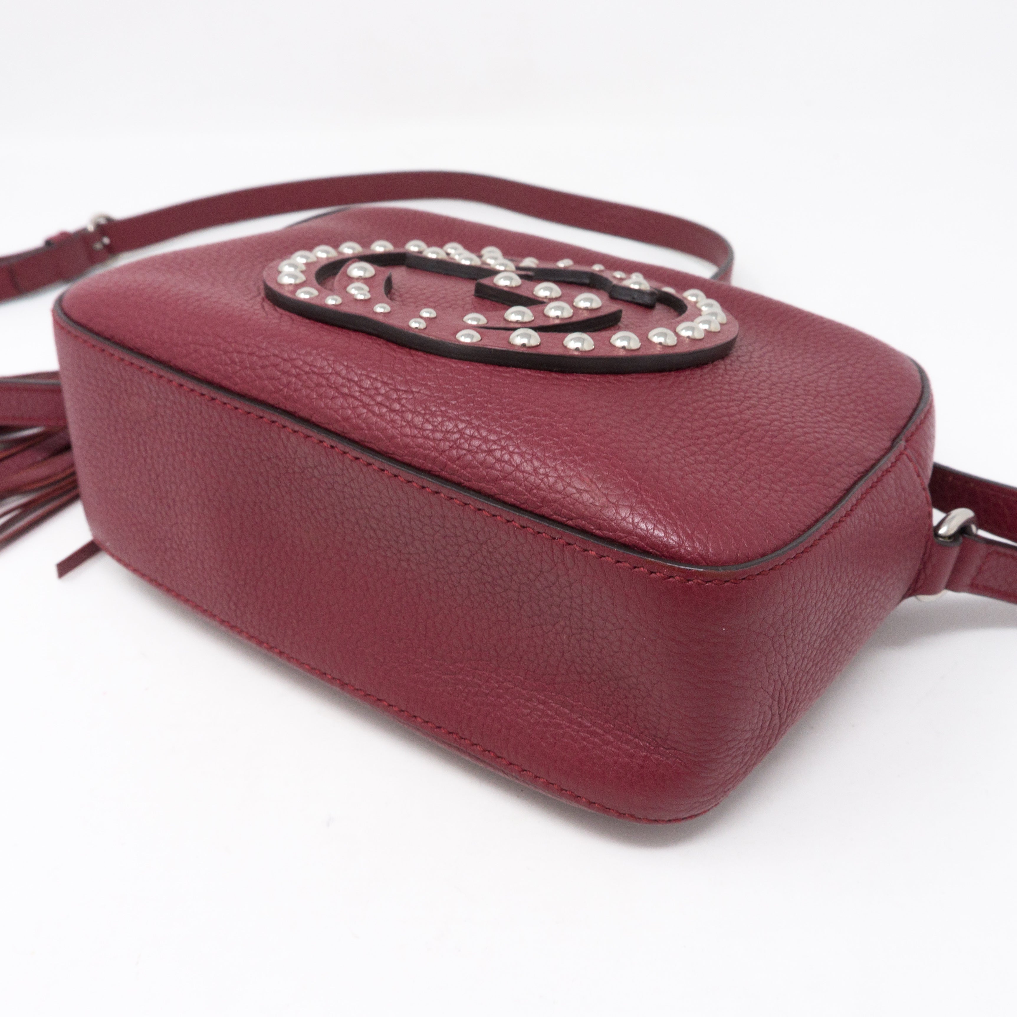Disco Soho Studded Burgundy Leather