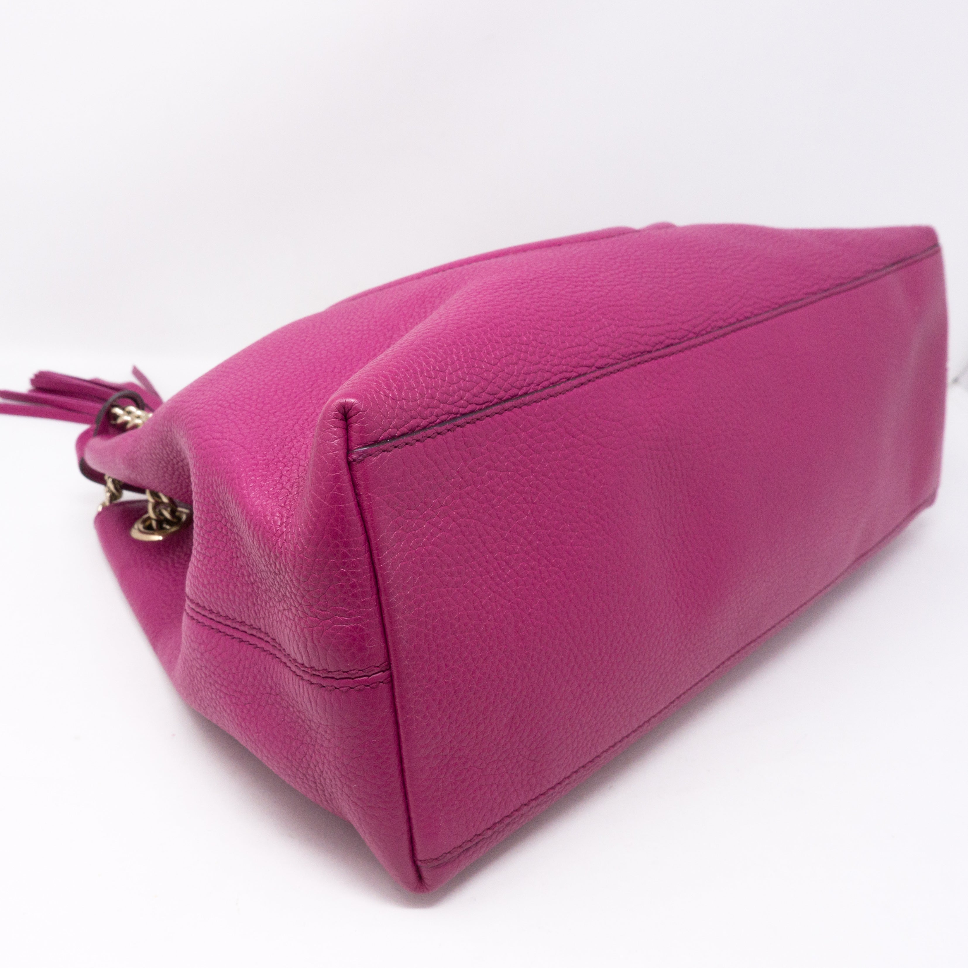 Soho Tassel Chain Pink Leather Bag