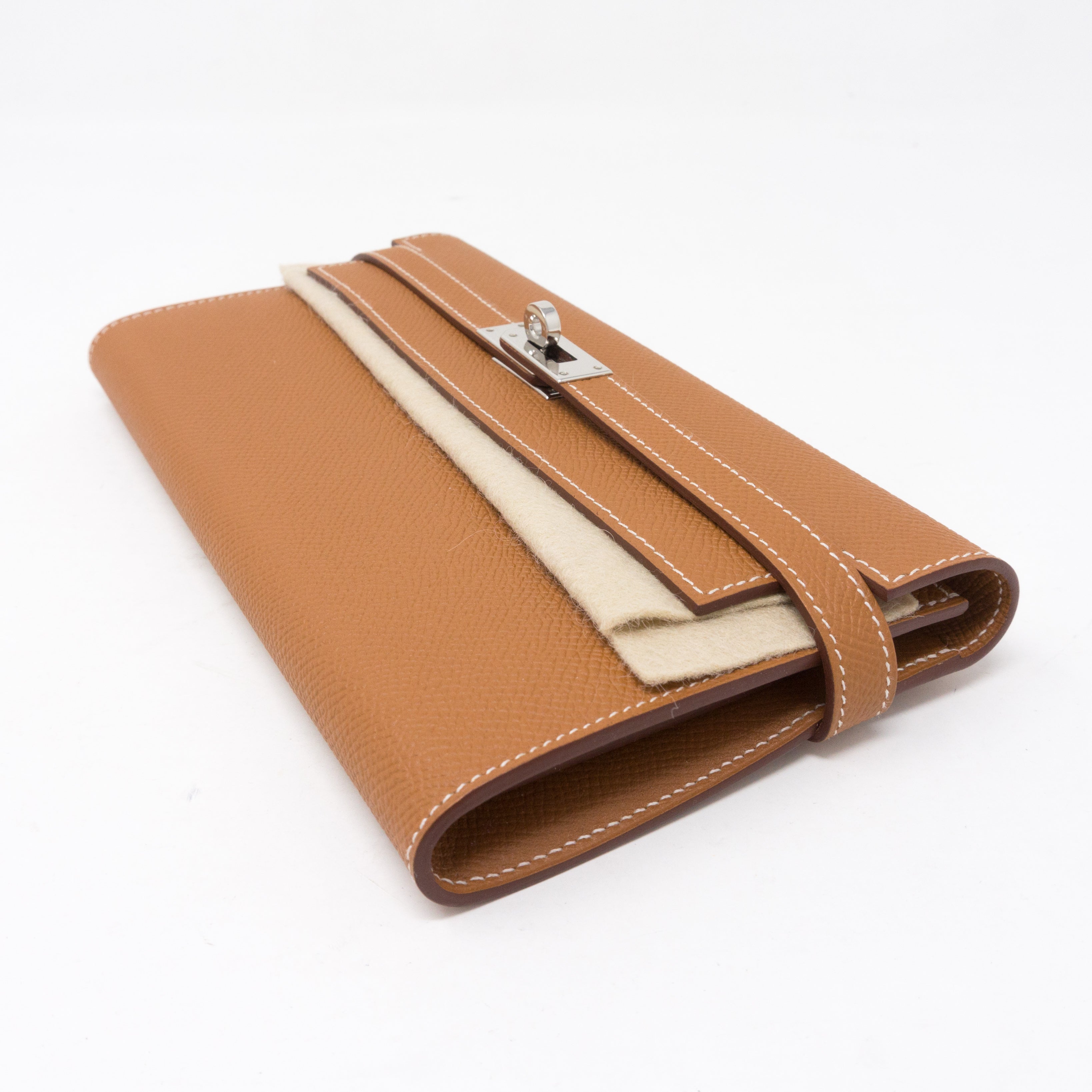 Classic Kelly Wallet Gold Leather