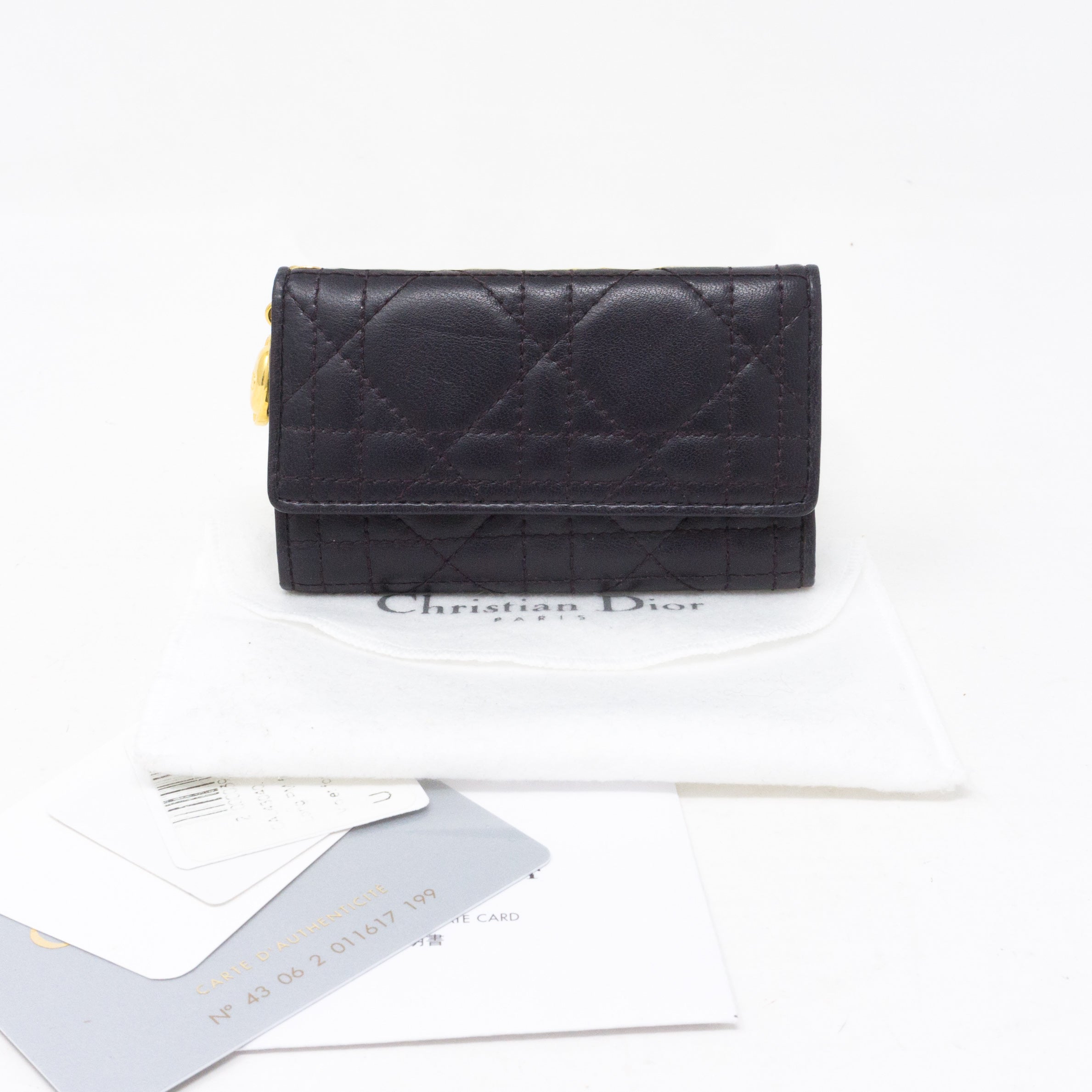 Key Case 6 Ring Dark Violet Leather