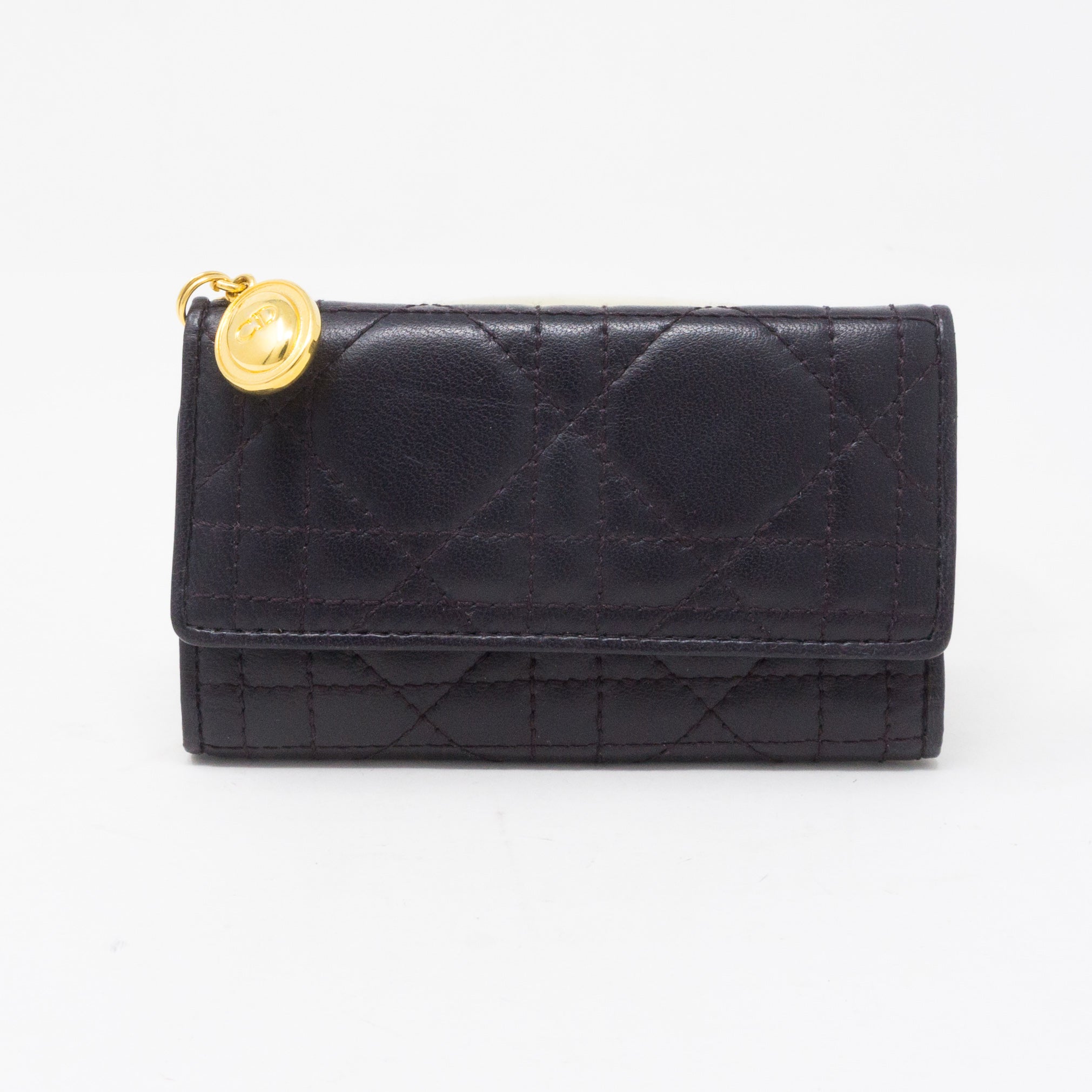 Key Case 6 Ring Dark Violet Leather