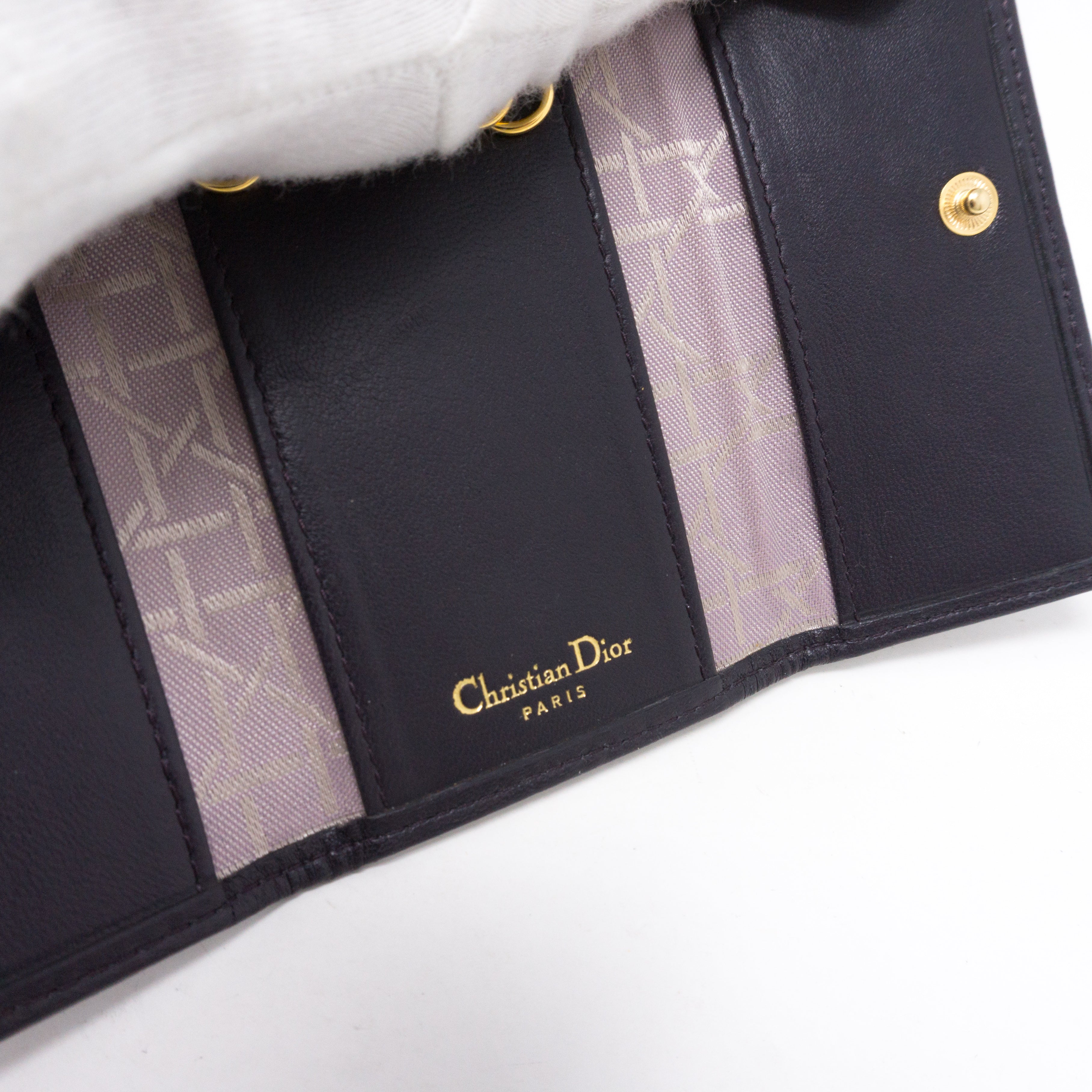 Key Case 6 Ring Dark Violet Leather