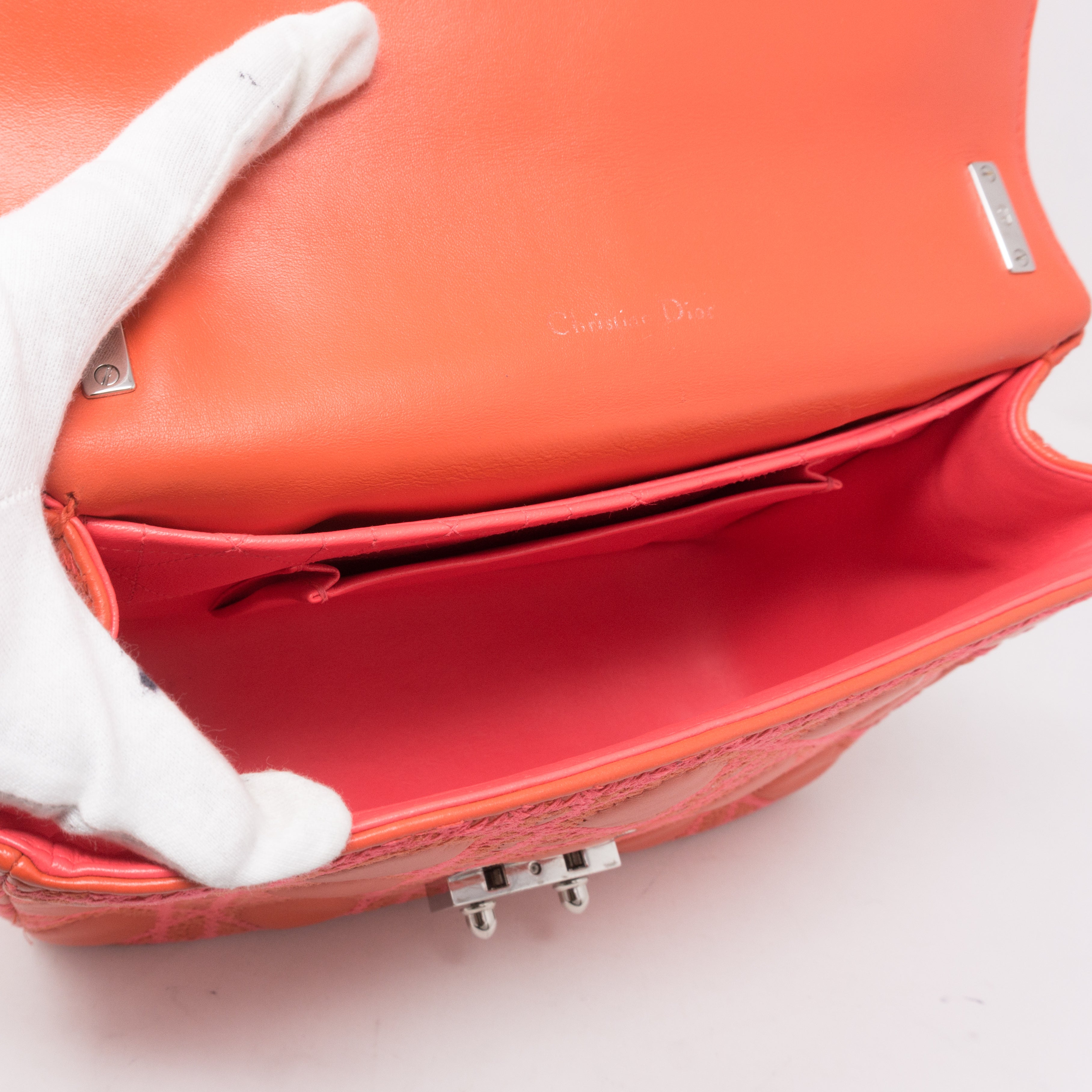 Miss Dior Flap Bag Embroidered Leather