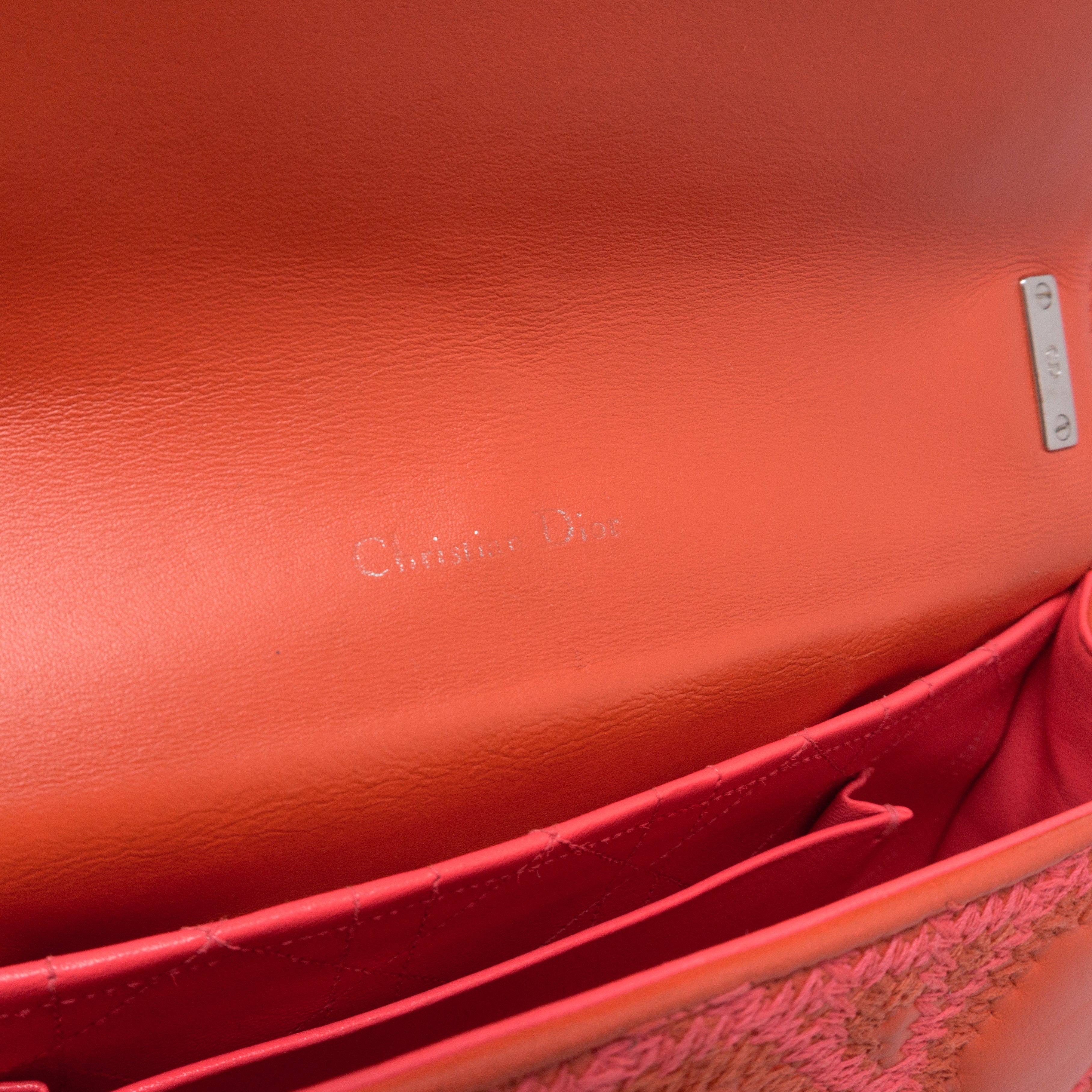 Miss Dior Flap Bag Embroidered Leather