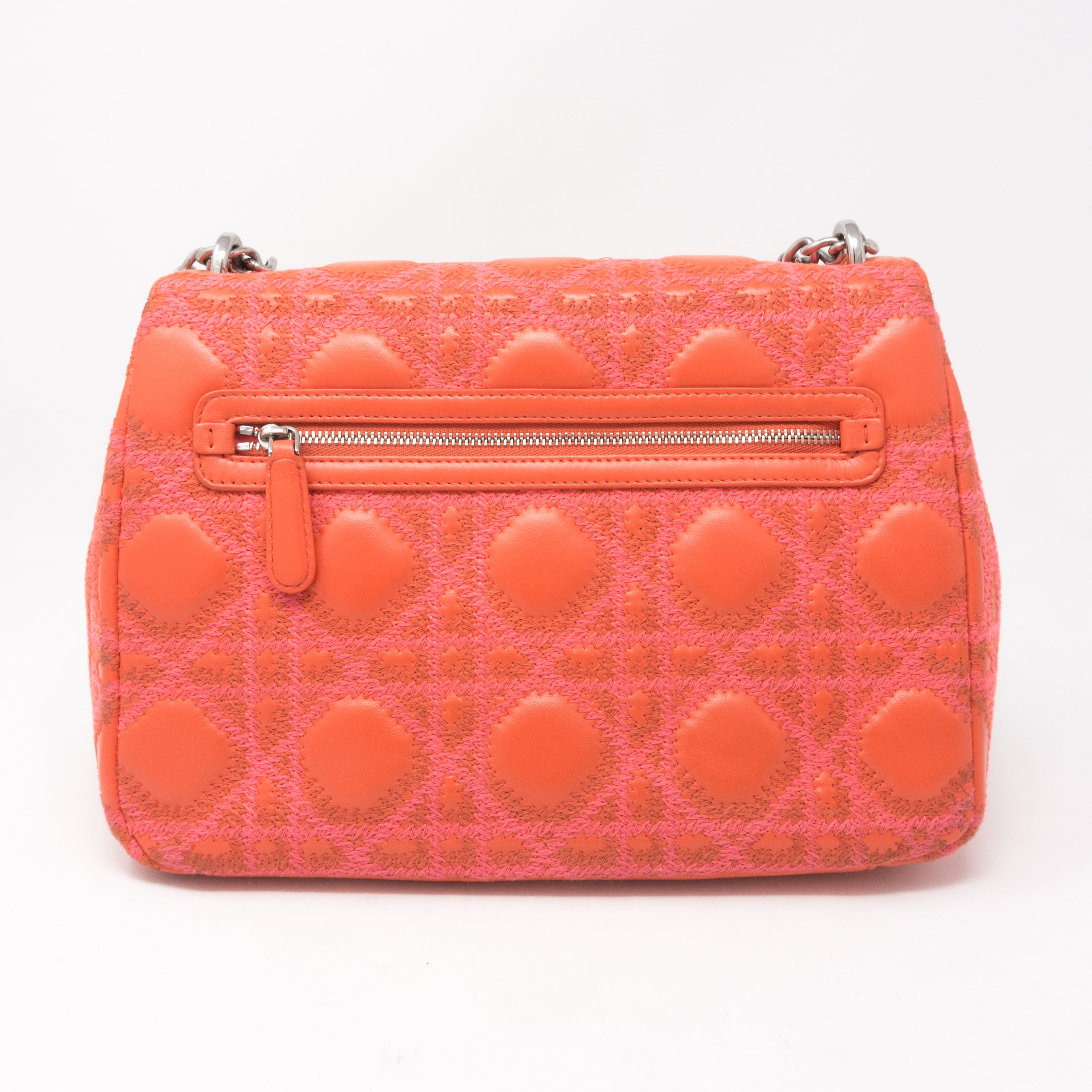 Miss Dior Flap Bag Embroidered Leather