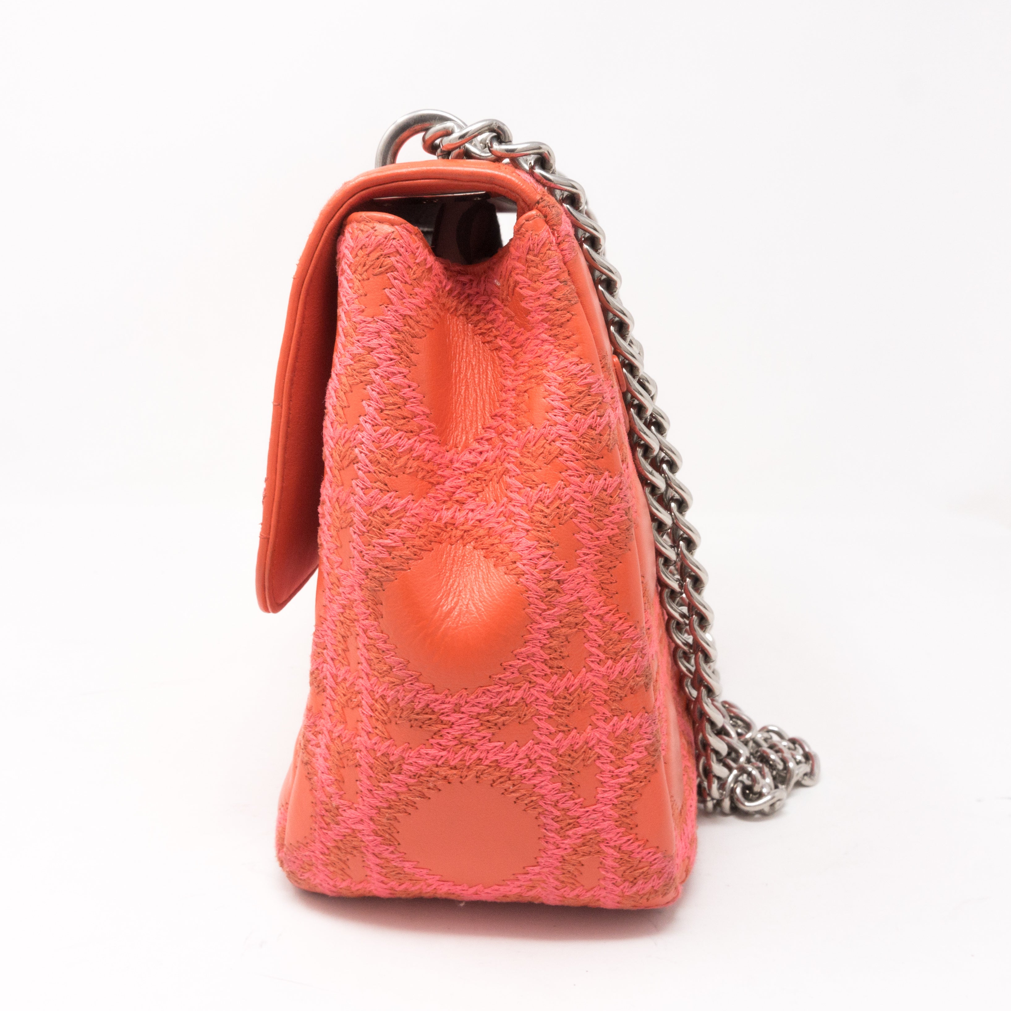 Miss Dior Flap Bag Embroidered Leather