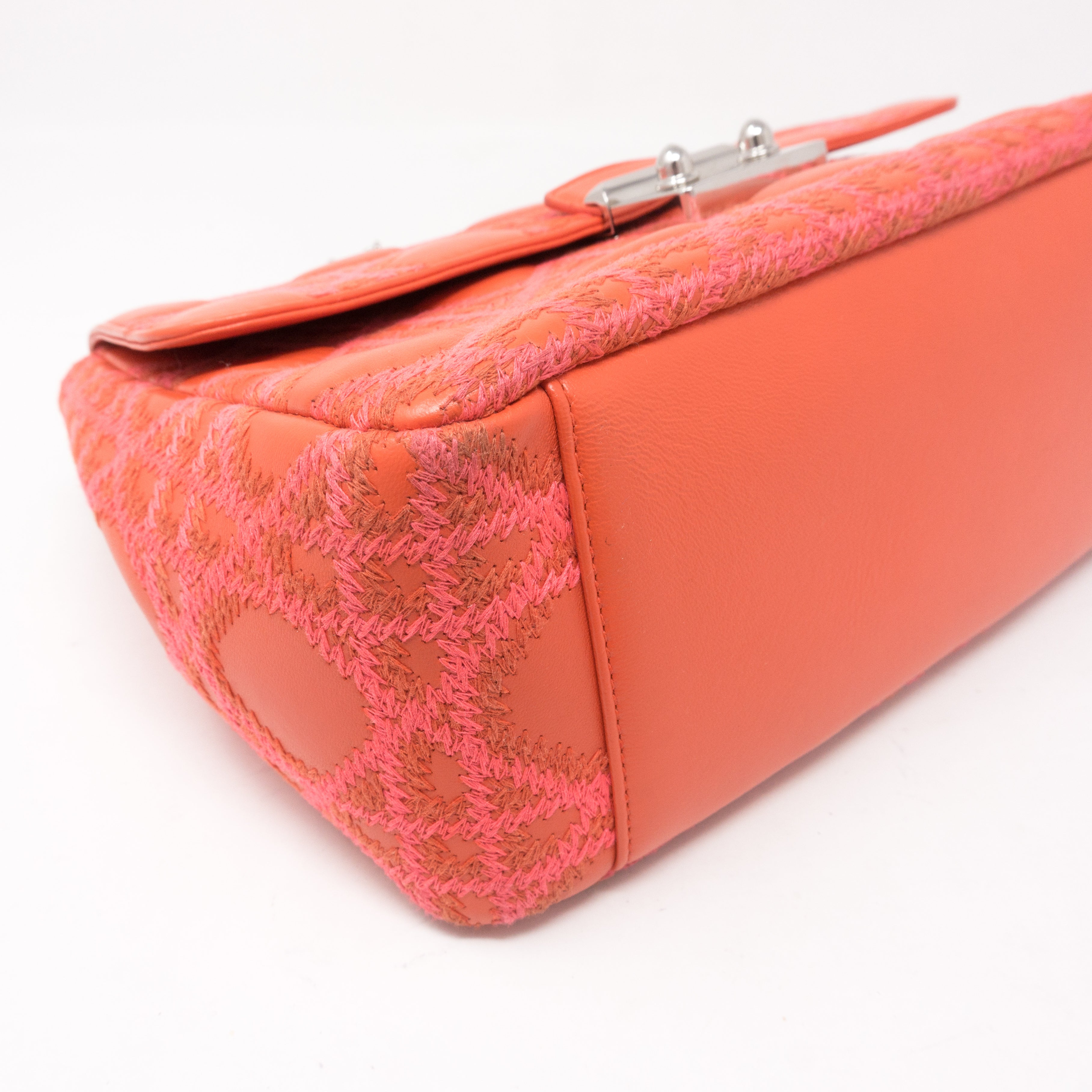 Miss Dior Flap Bag Embroidered Leather