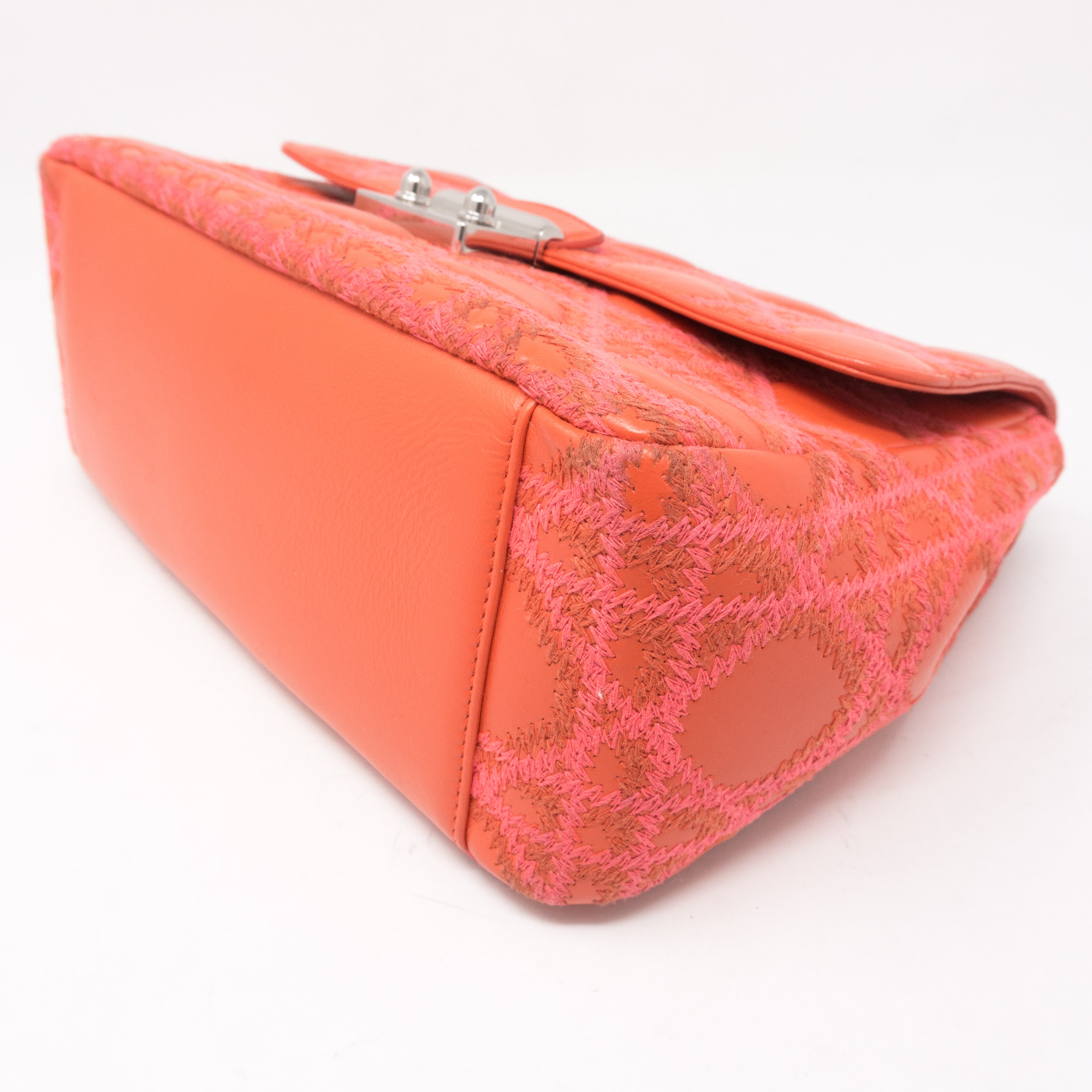 Miss Dior Flap Bag Embroidered Leather