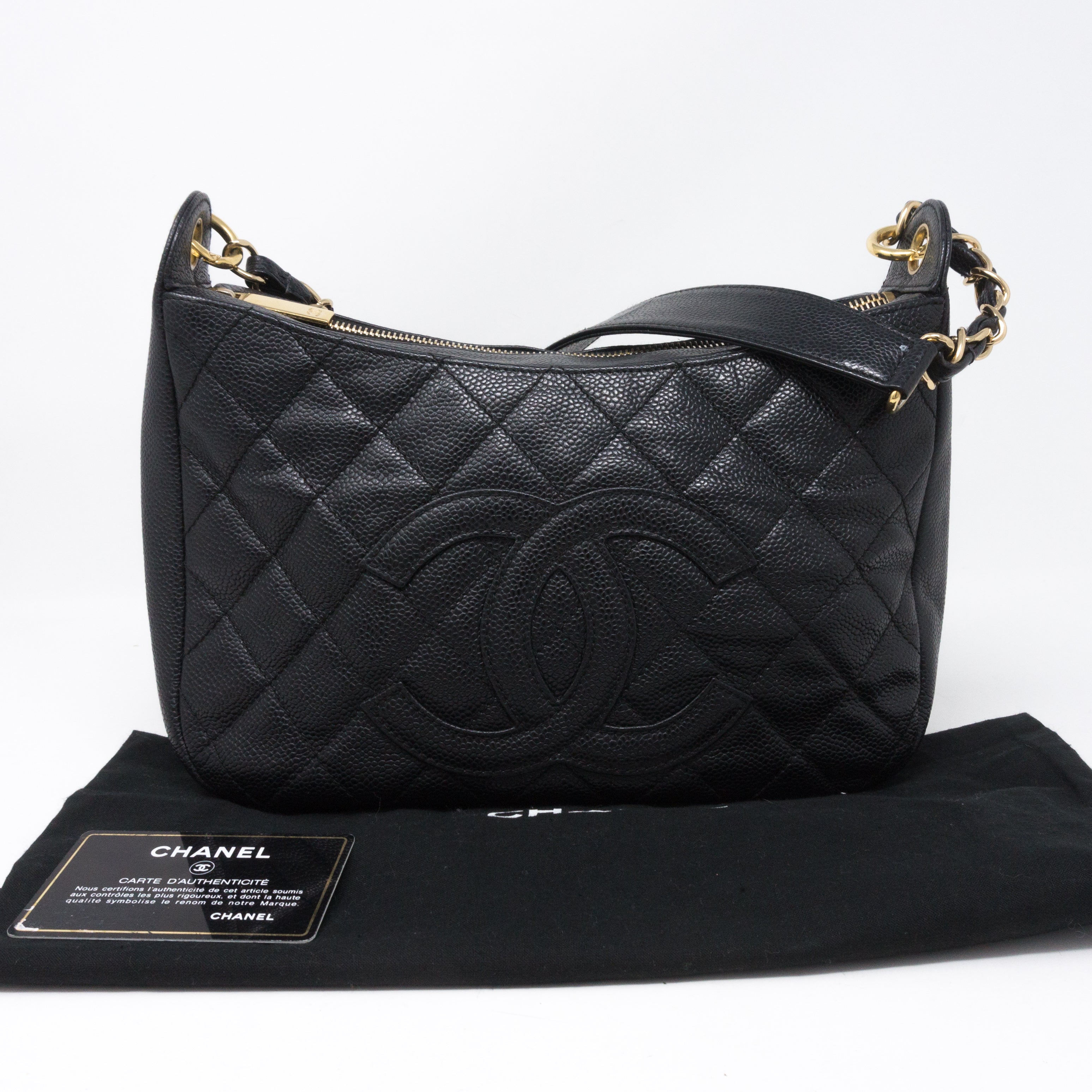 Timeless CC Shoulder Bag Black Caviar Leather