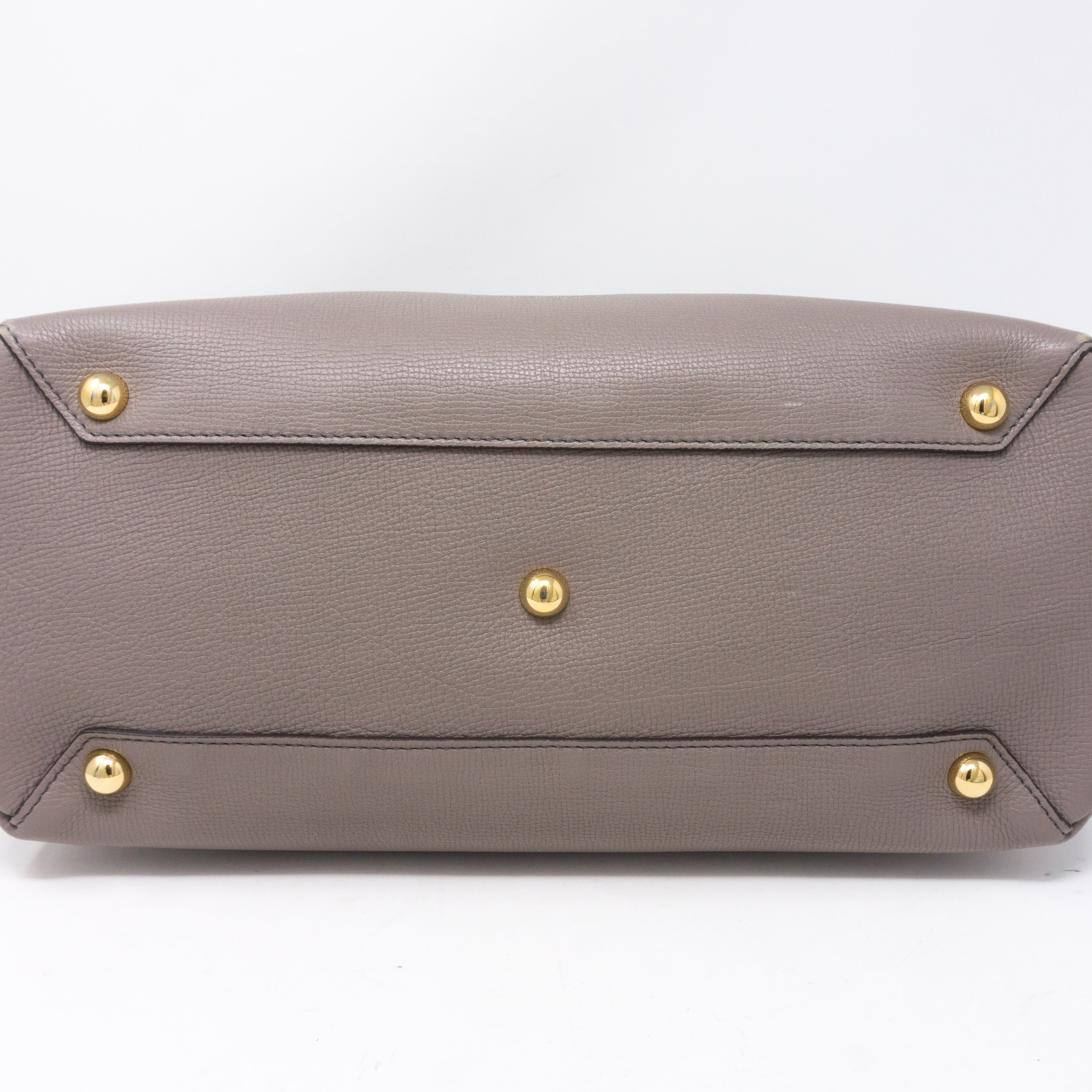 Medium Banner House Check Gray Leather