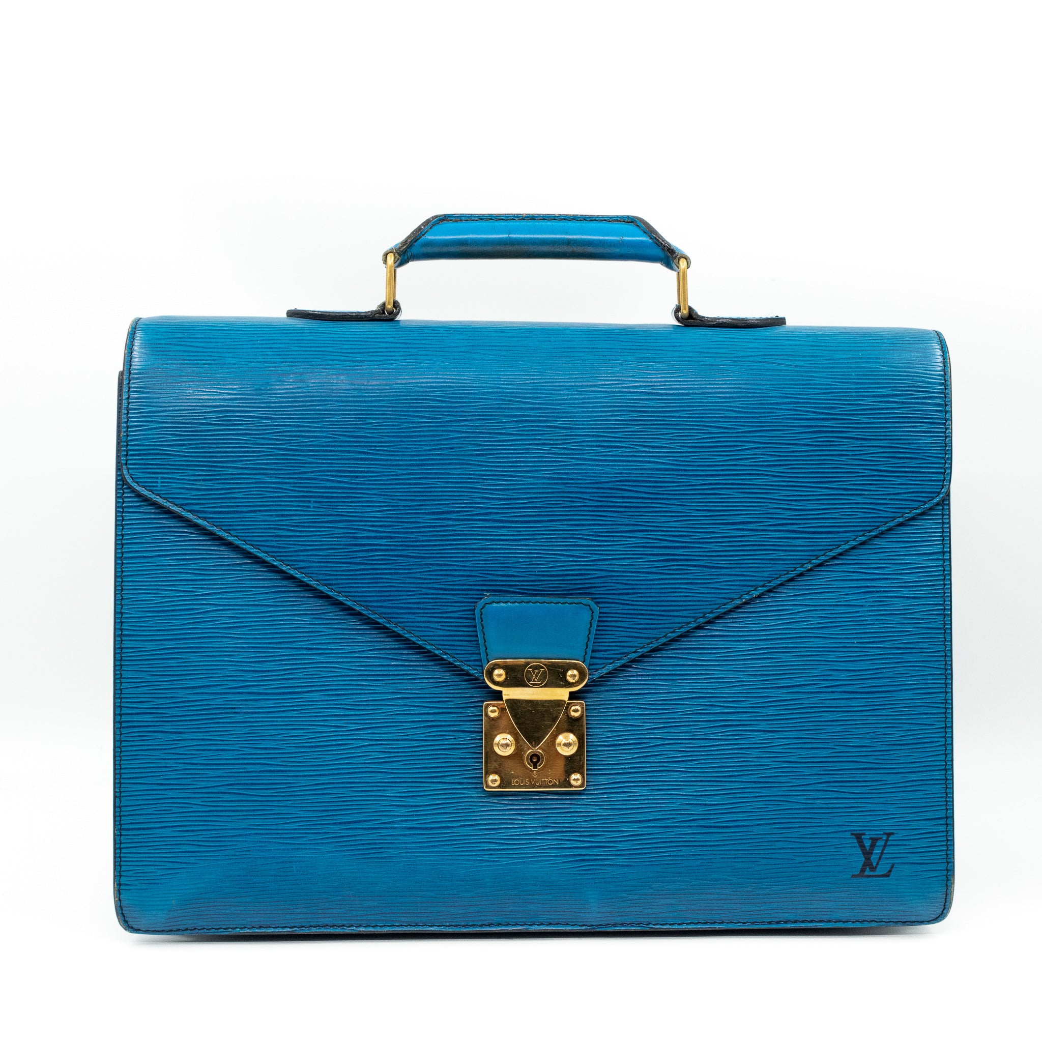 Serviette Ambassadeur Blue Epi Leather
