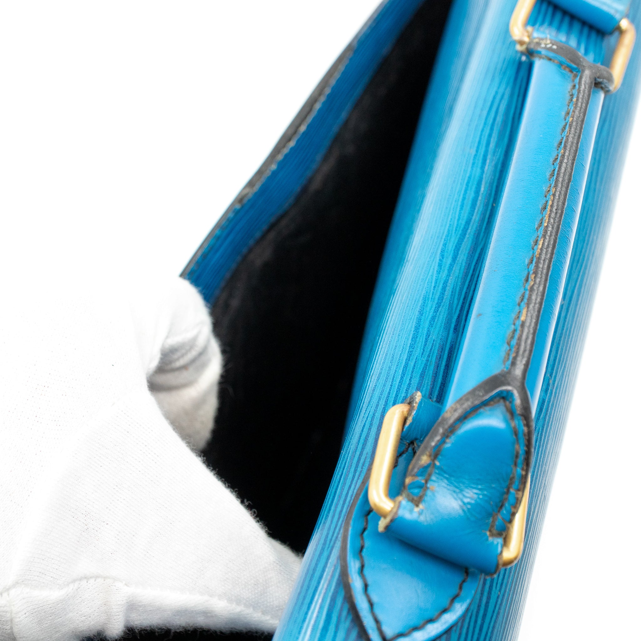 Serviette Ambassadeur Blue Epi Leather