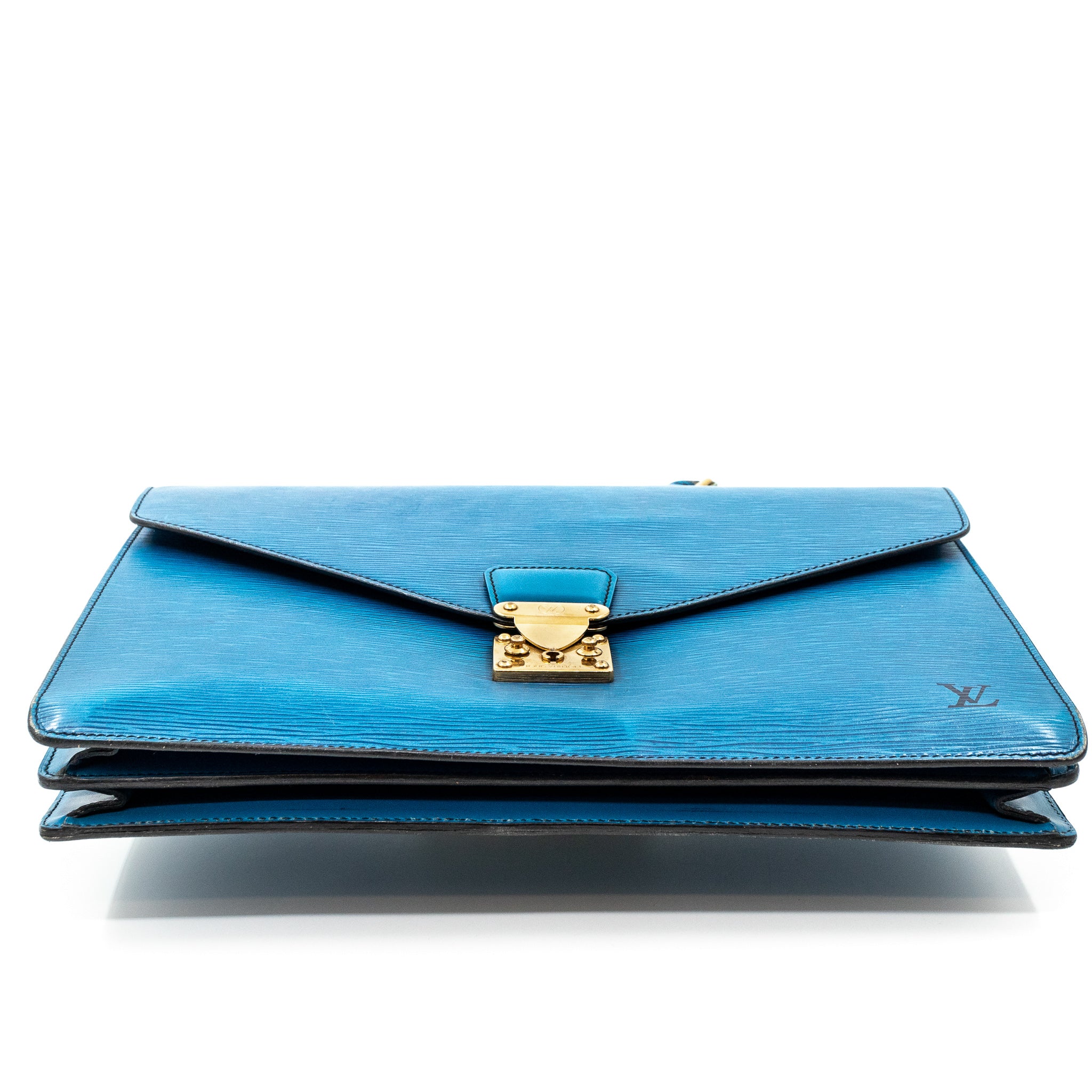 Serviette Ambassadeur Blue Epi Leather