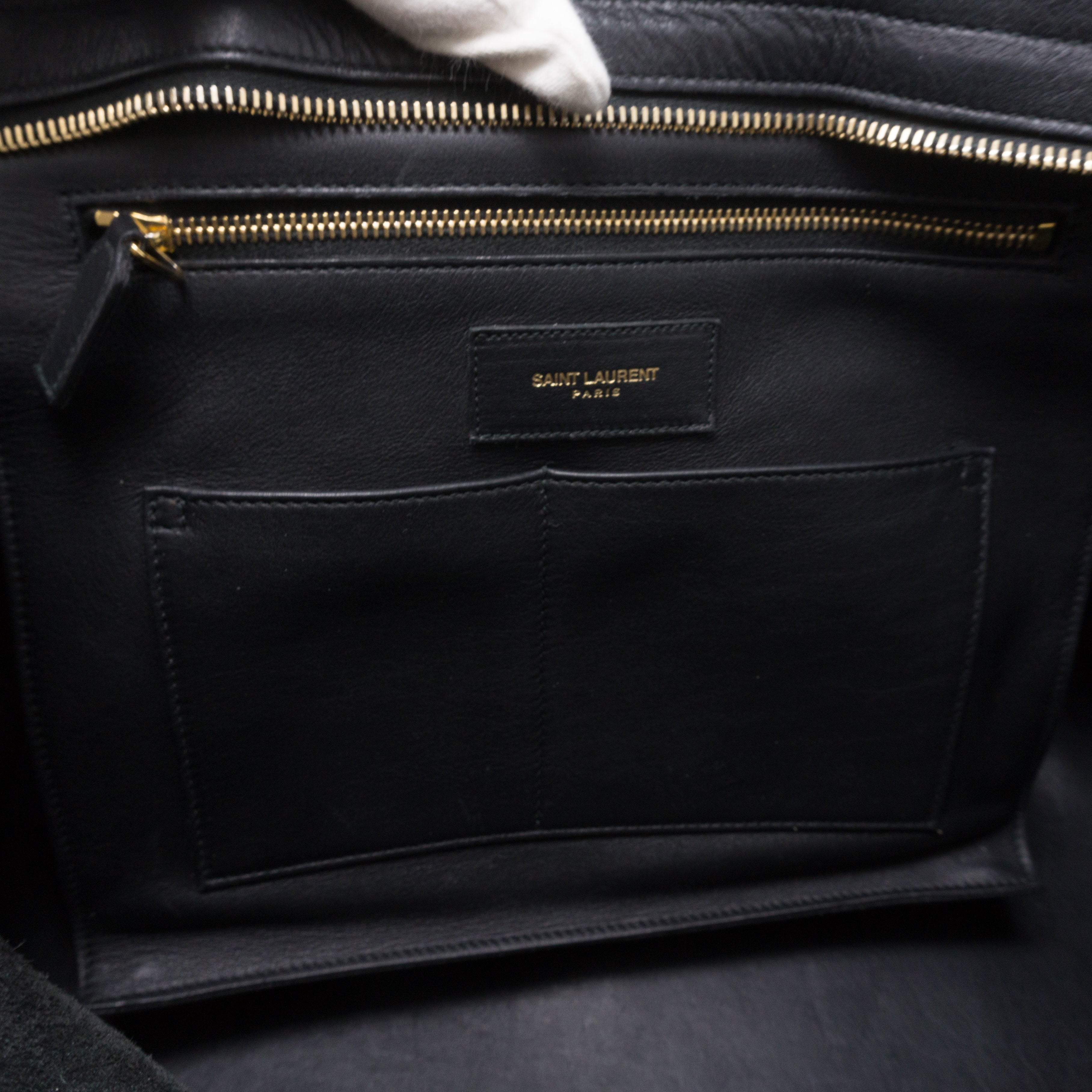 Cabas Classique Y Black Leather