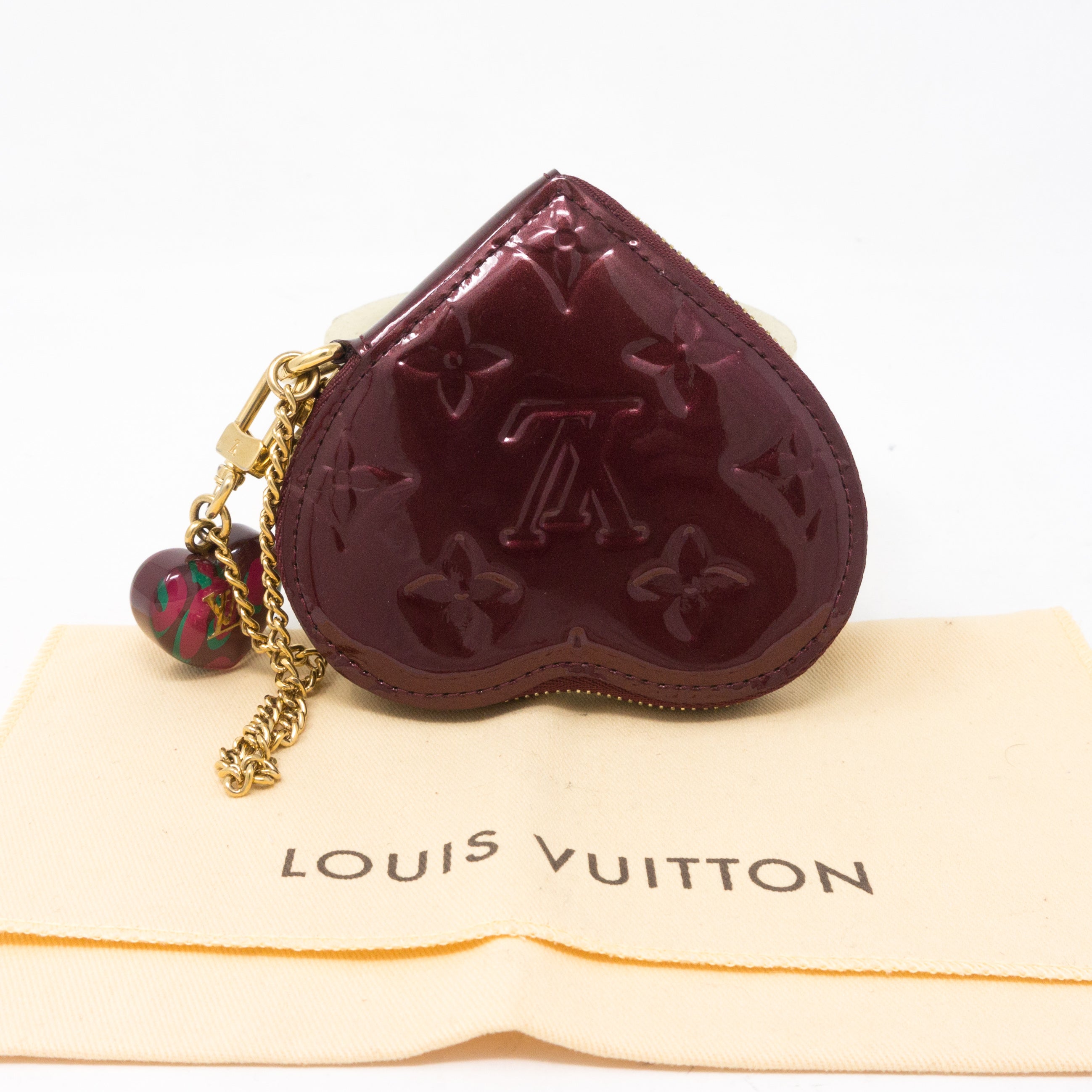 Heart Coin Purse Vernis Rouge Fauviste