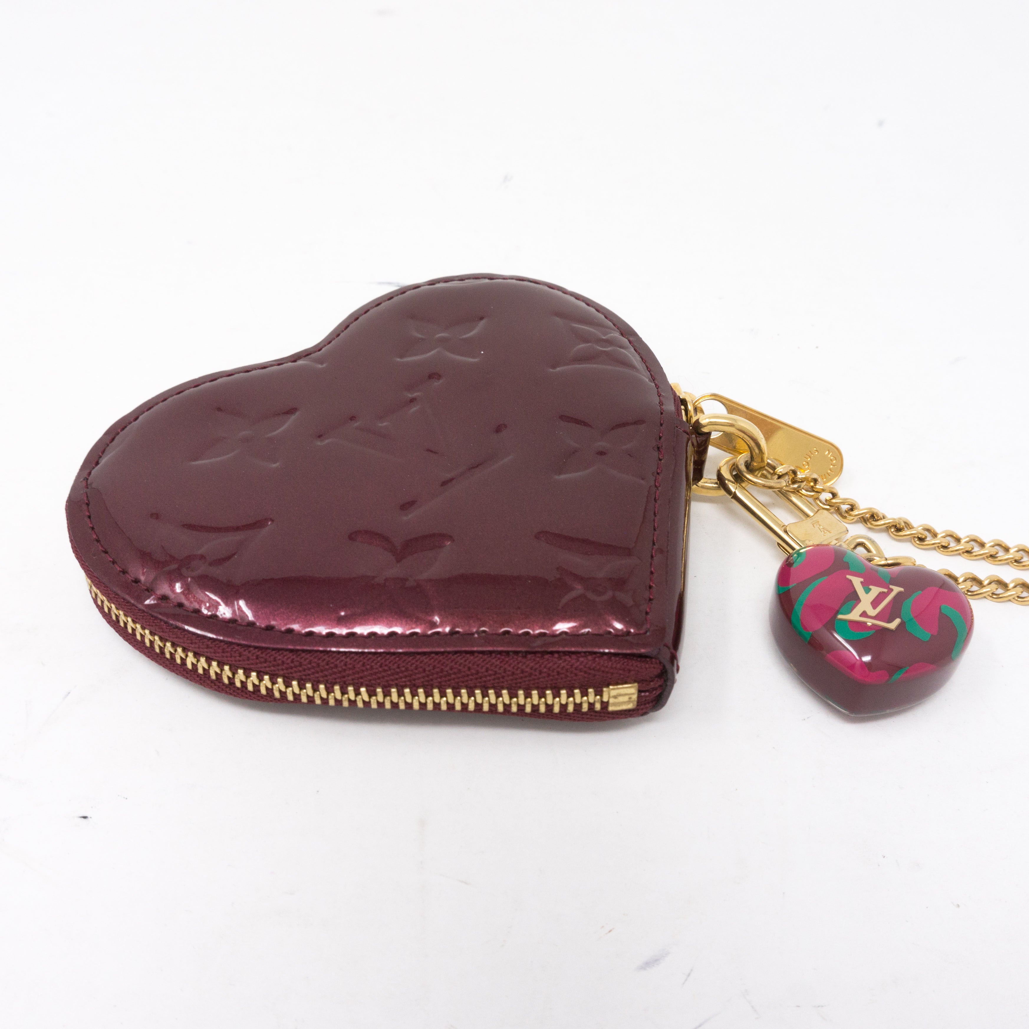 Heart Coin Purse Vernis Rouge Fauviste