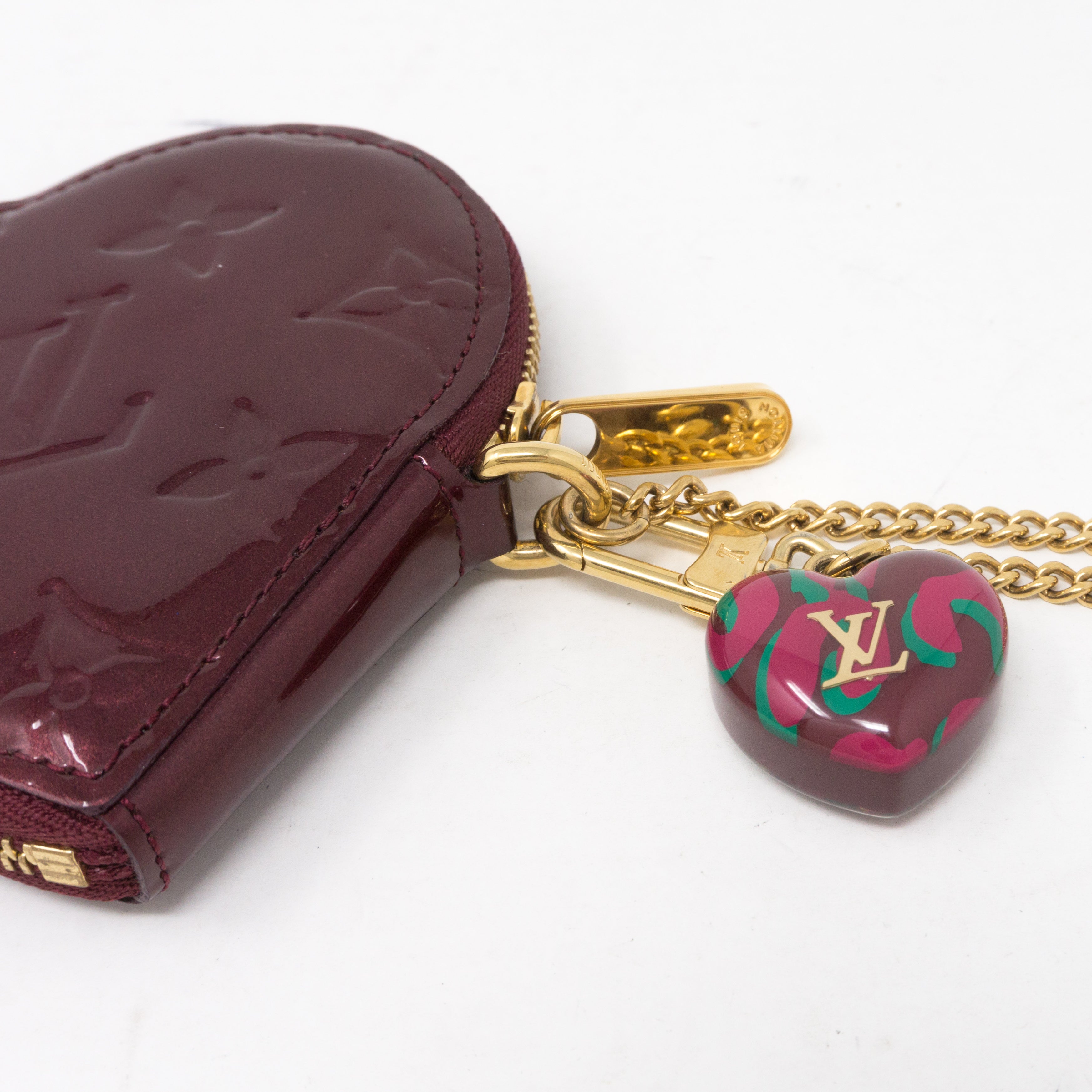 Heart Coin Purse Vernis Rouge Fauviste