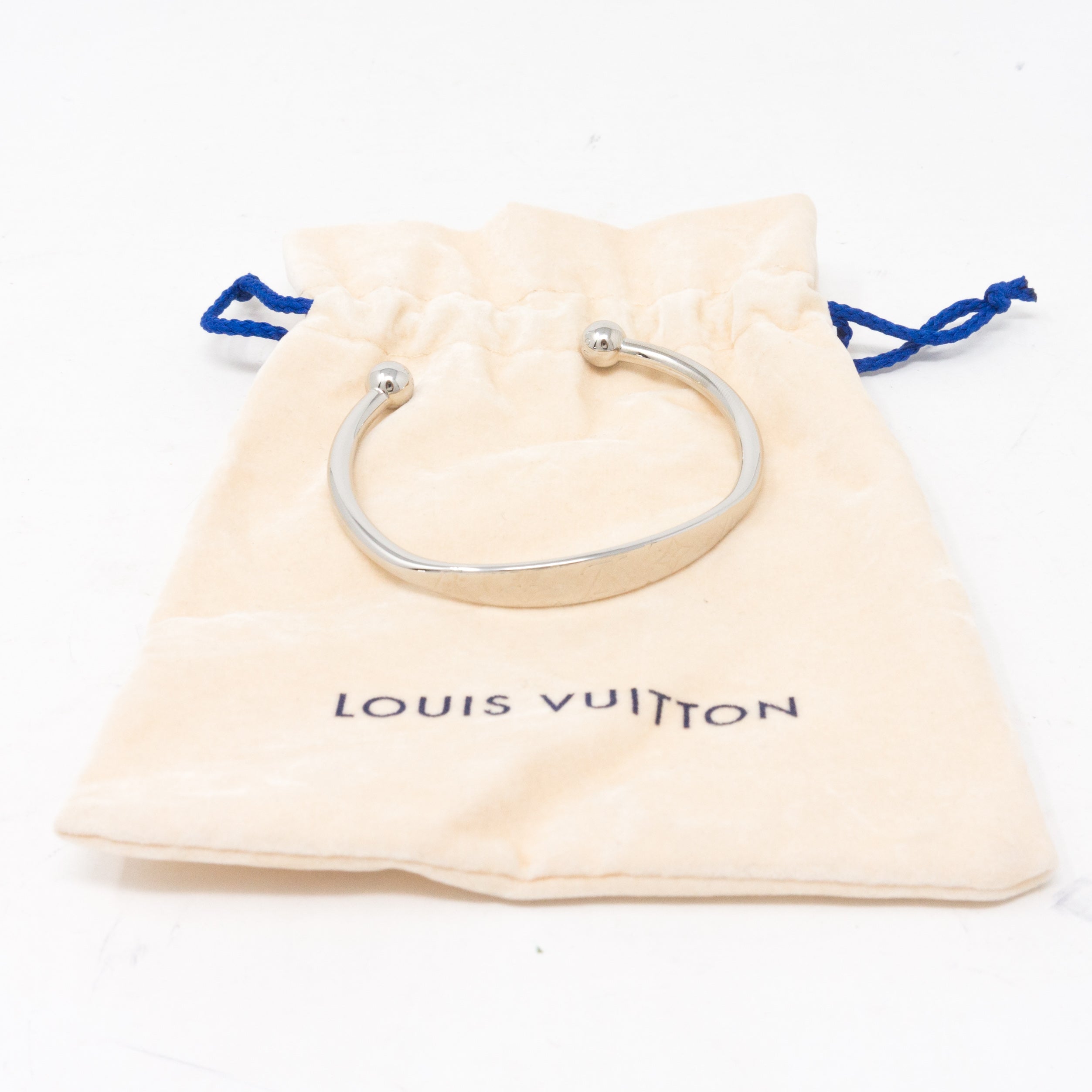 Louis Vuitton Silver Jonc Monogram Bracelet QJJHDS2OVB003