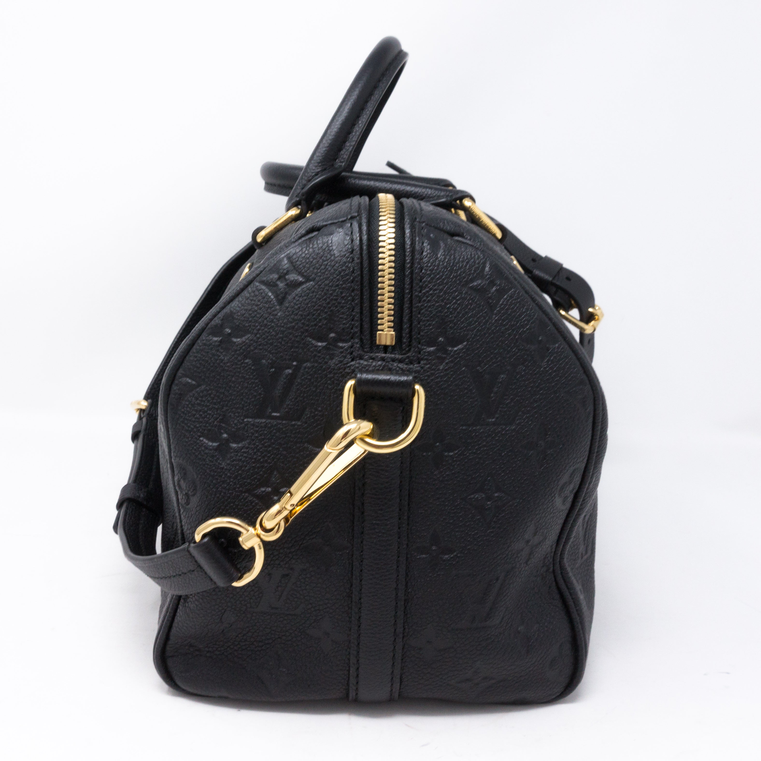 Speedy 30 Bandouliere Black Monogram Empreinte