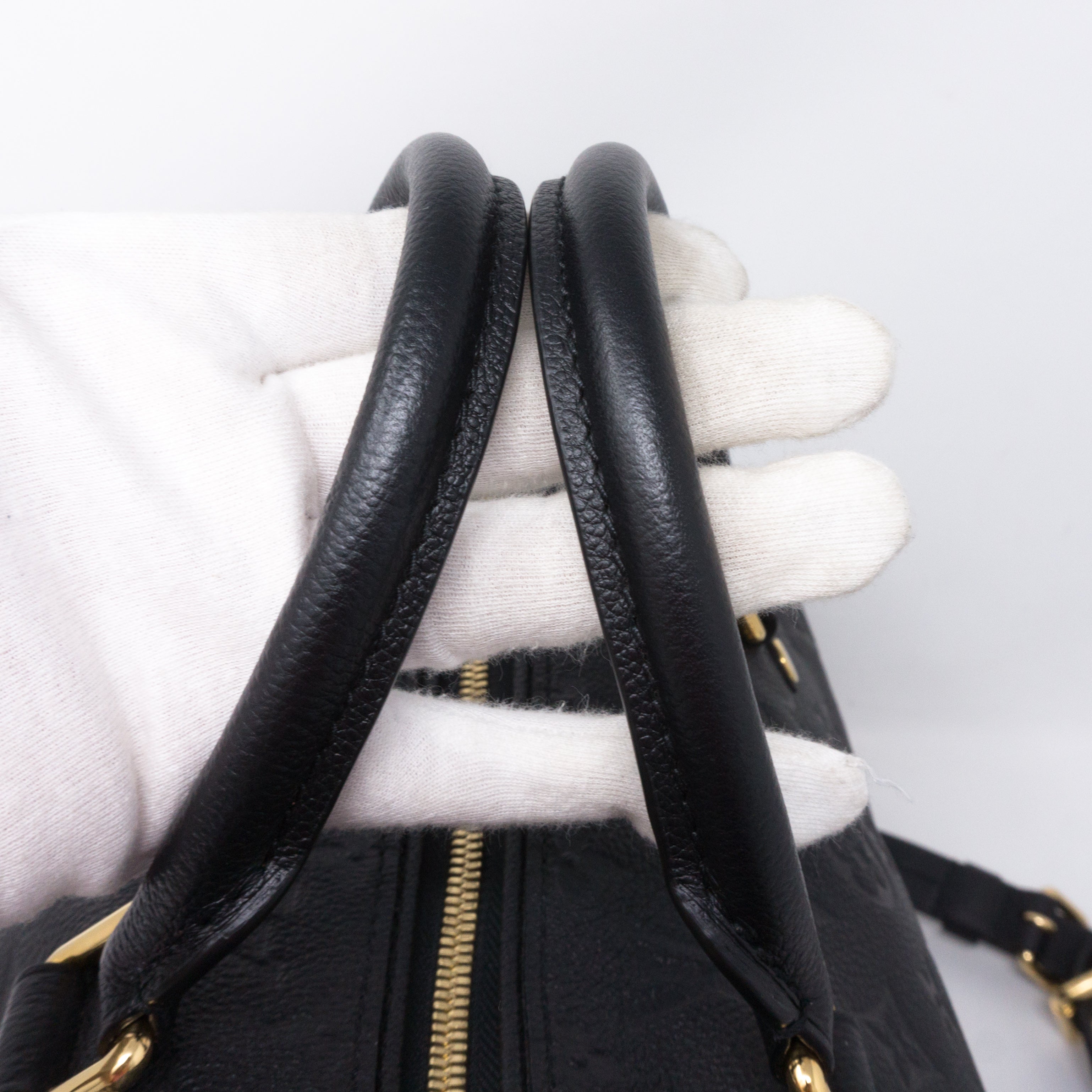 Speedy 30 Bandouliere Black Monogram Empreinte