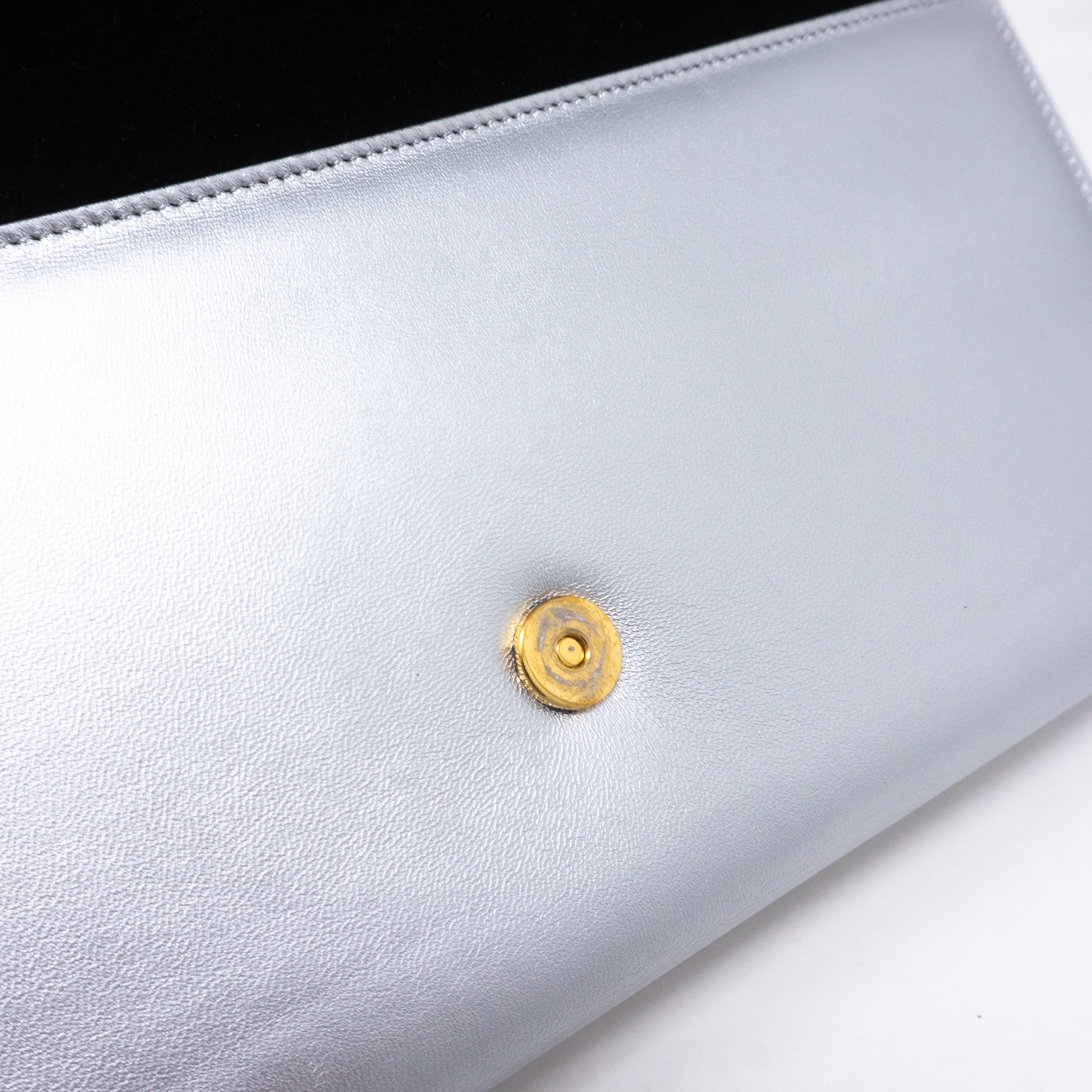 Kate Clutch Silver Leather