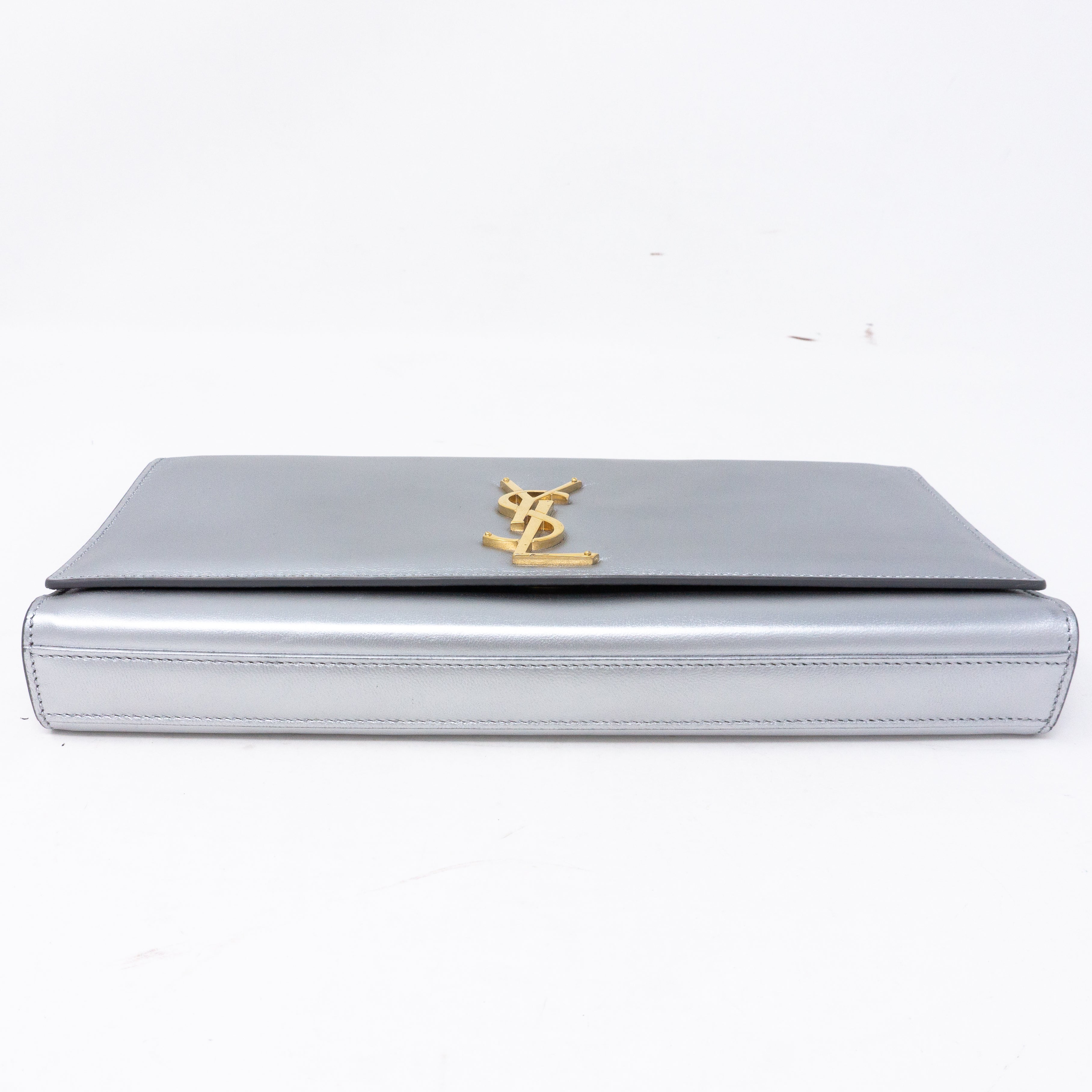 Kate Clutch Silver Leather