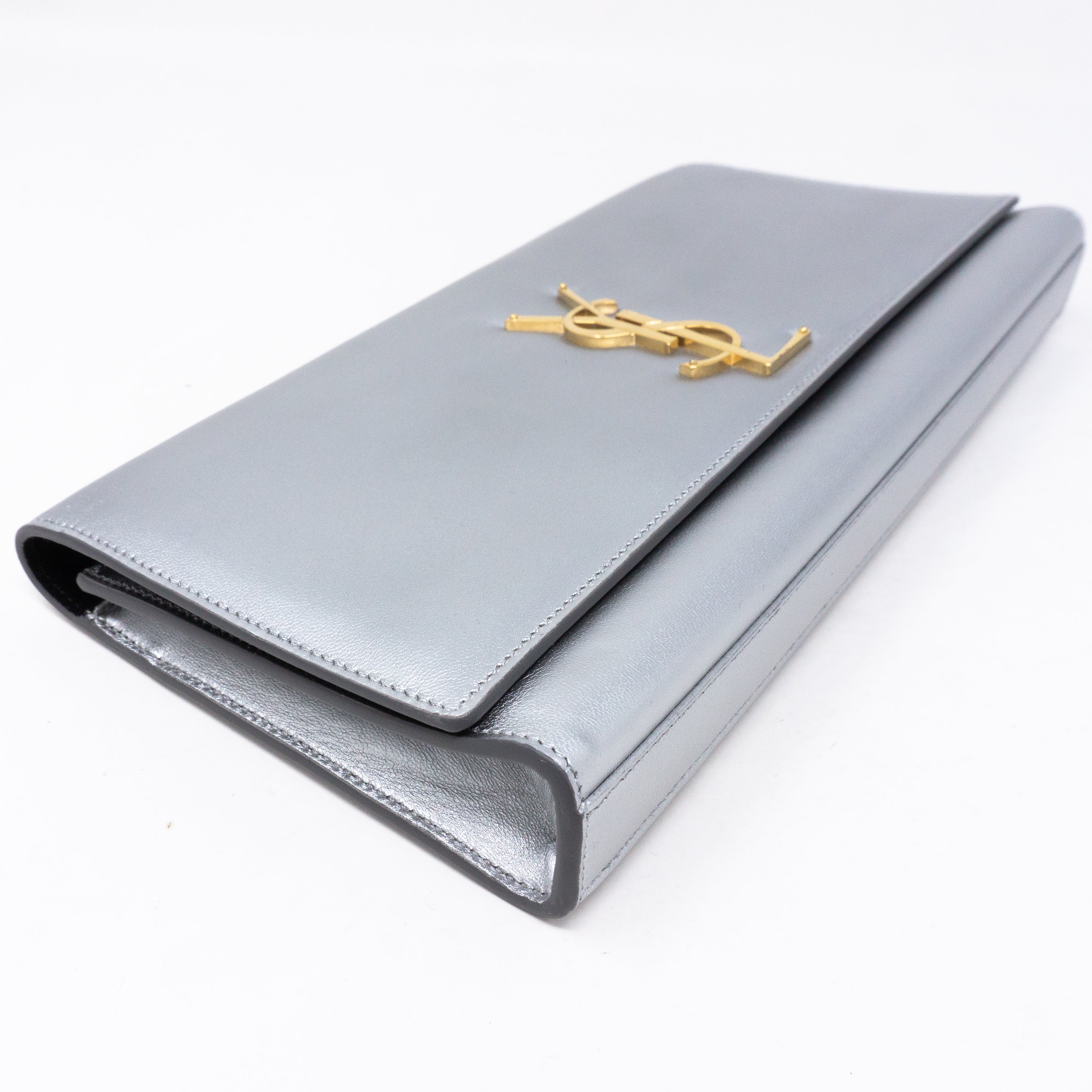 Kate Clutch Silver Leather