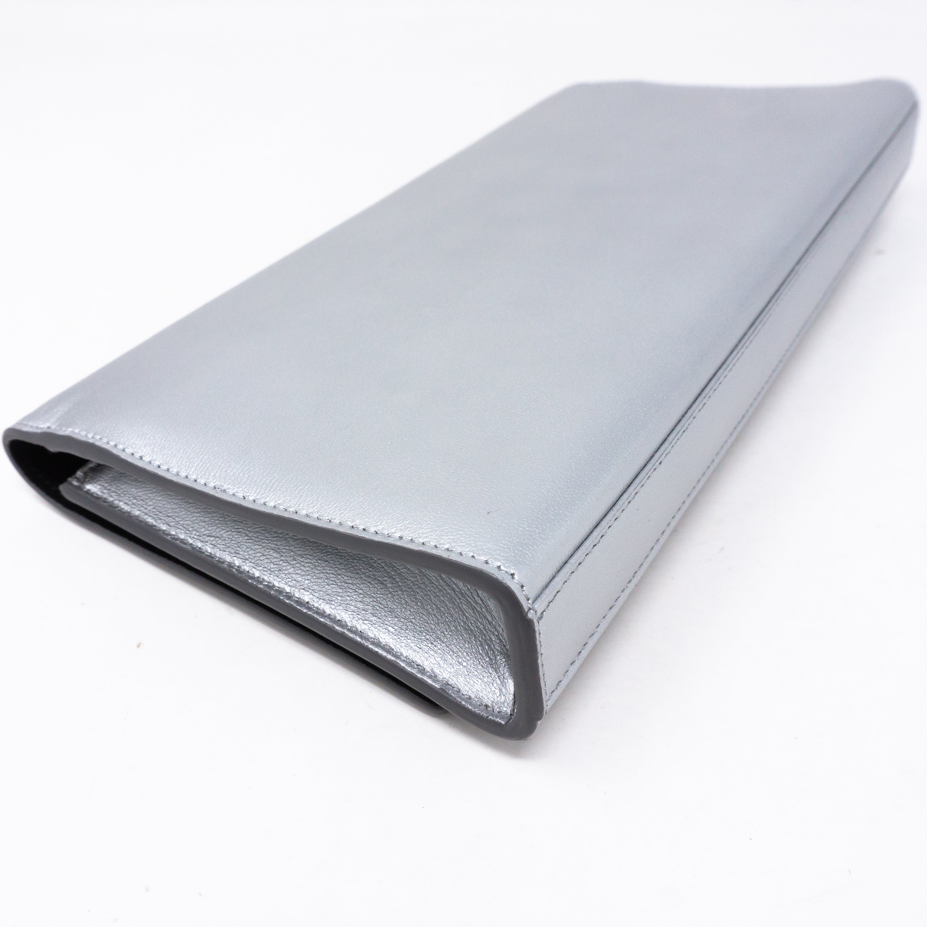 Kate Clutch Silver Leather