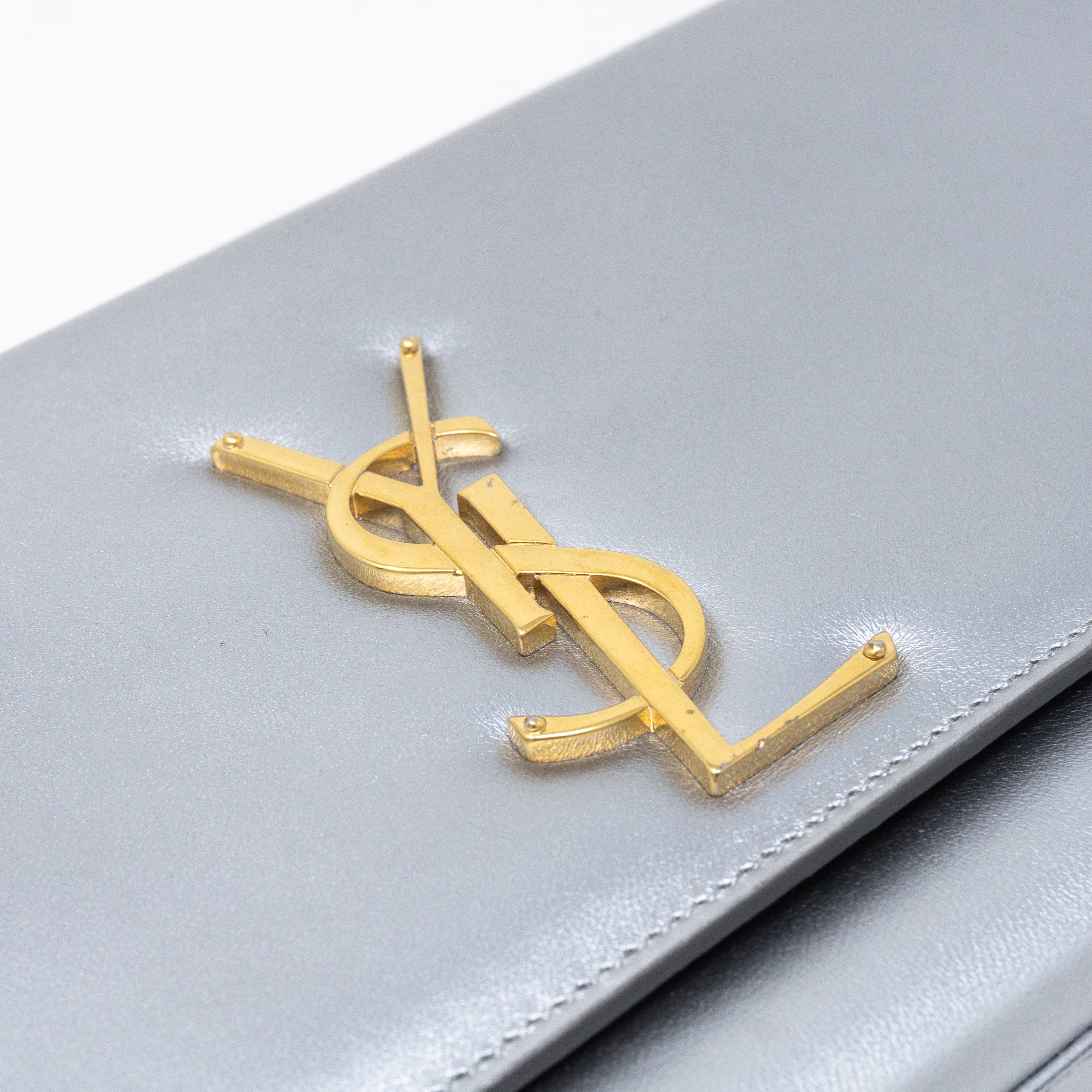 Kate Clutch Silver Leather