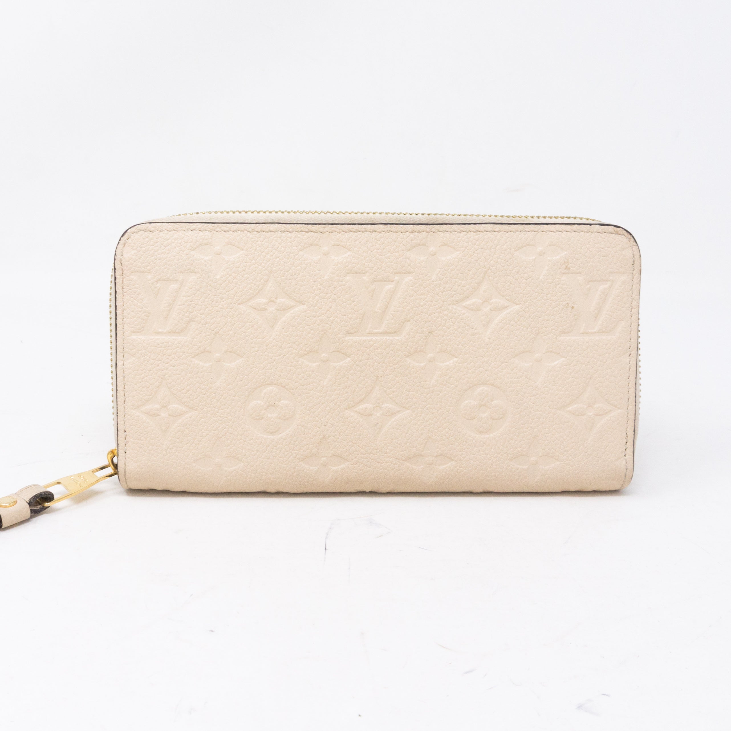 Zippy Wallet White Monogram Empreinte