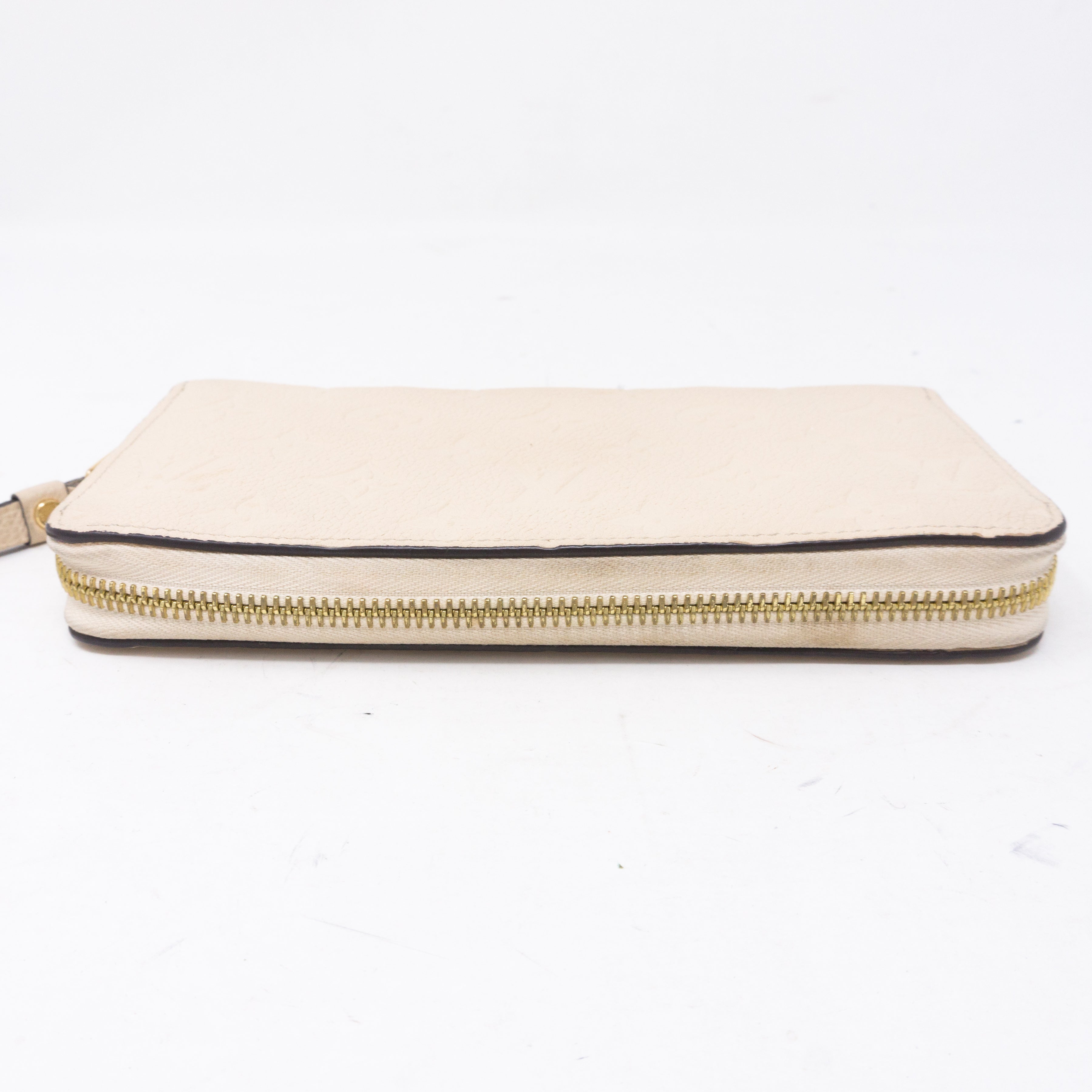 Zippy Wallet White Monogram Empreinte