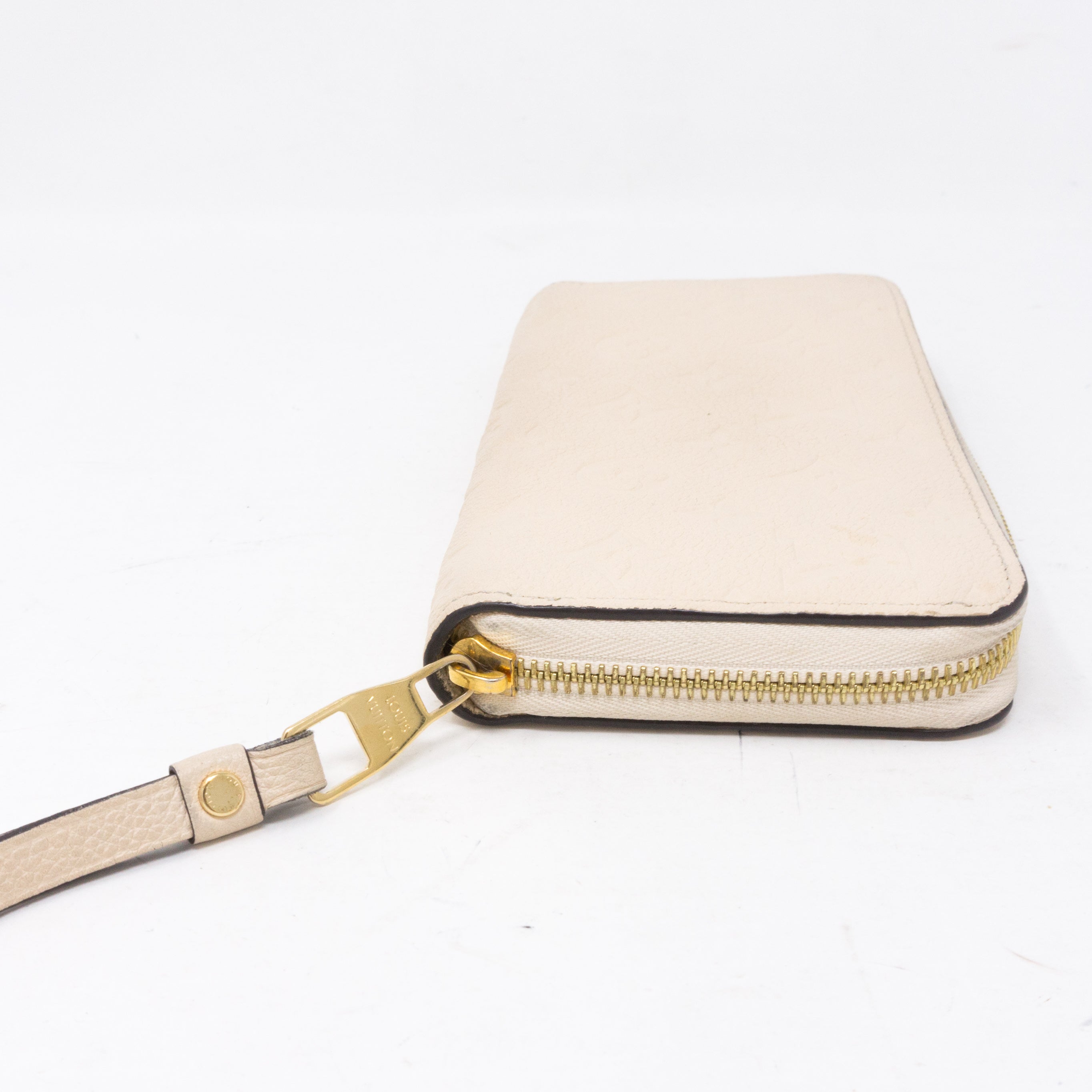 Zippy Wallet White Monogram Empreinte