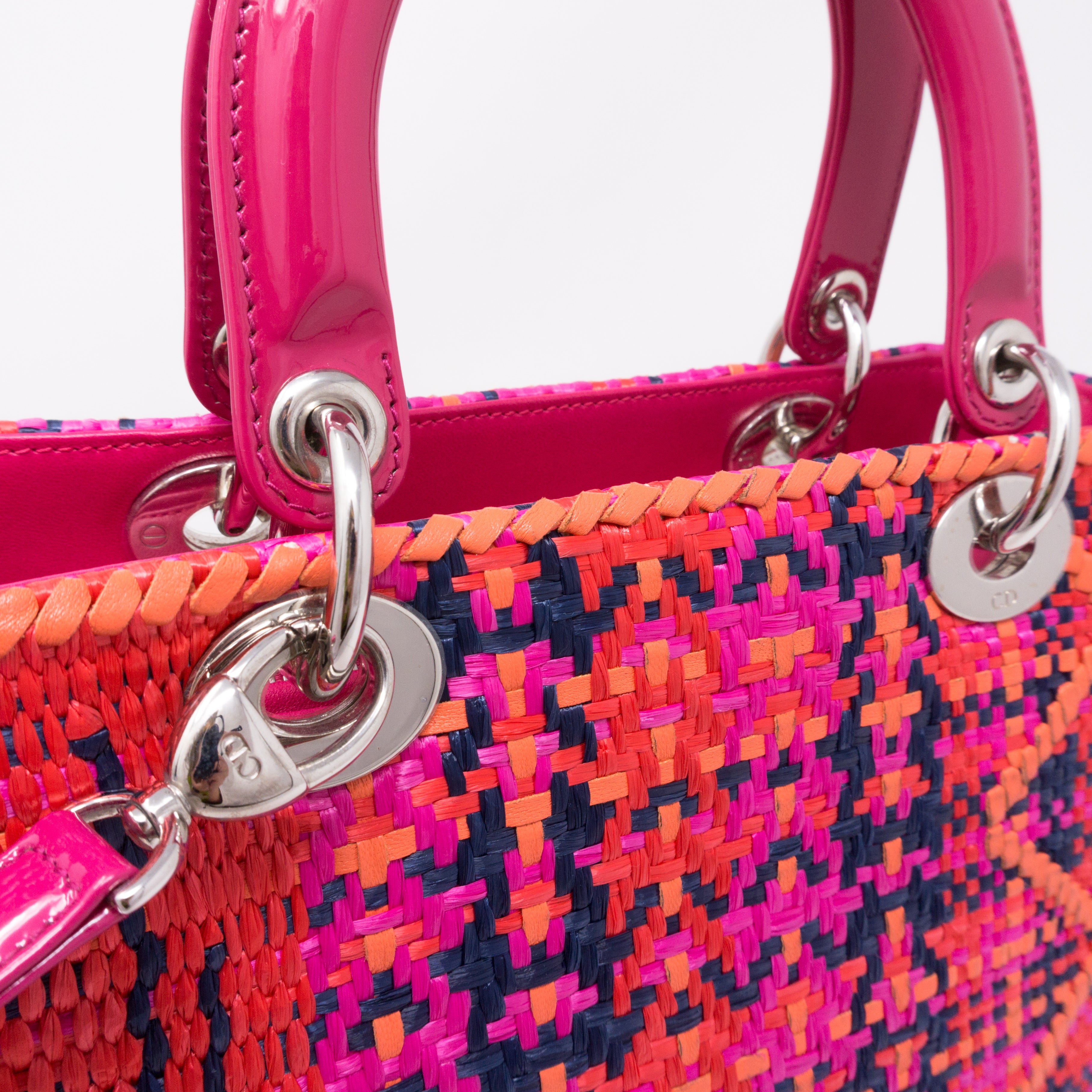 Lady Dior Medium Multicolor Woven Raffia