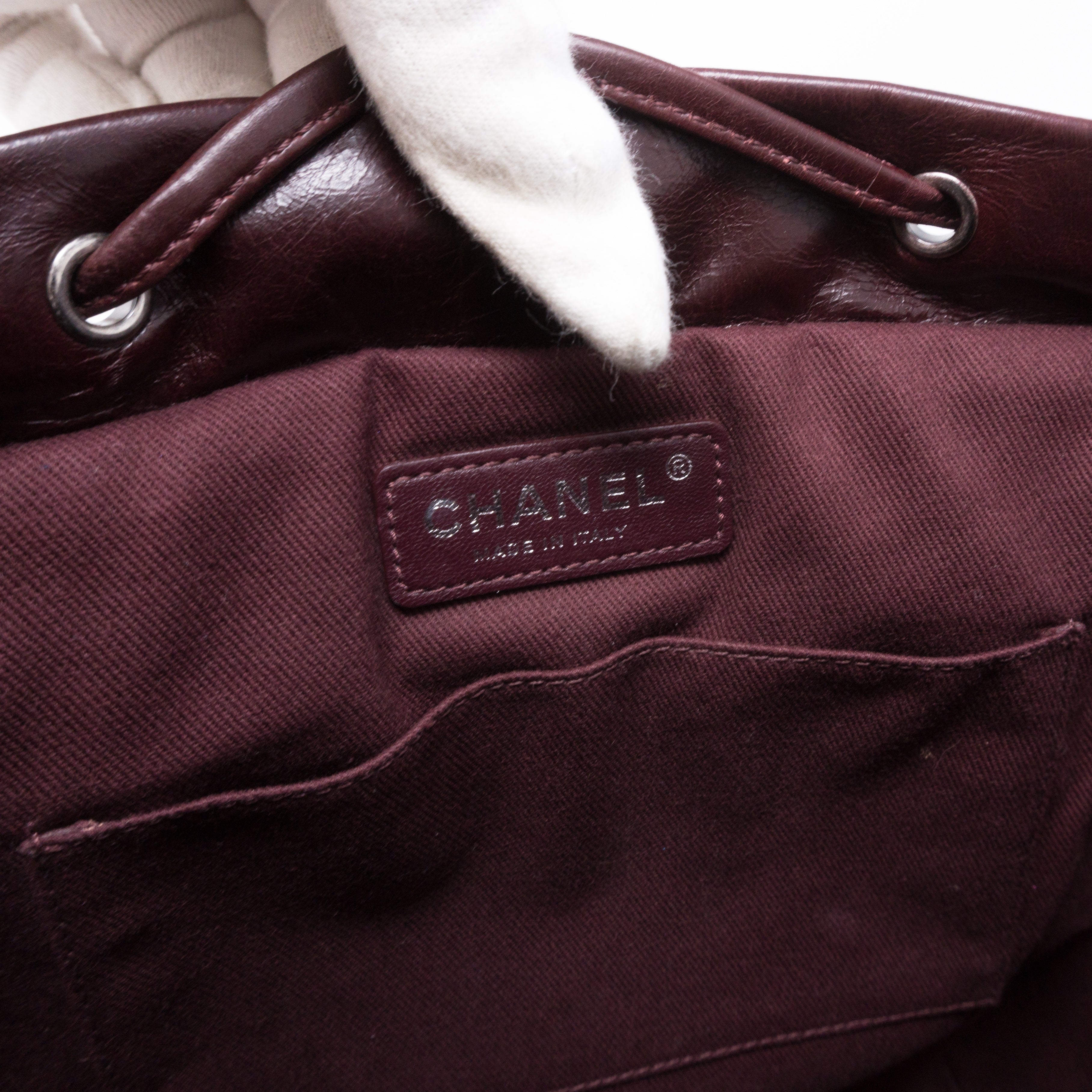 Mountain Backpack Large Quilted Burgundy Glazed Leather