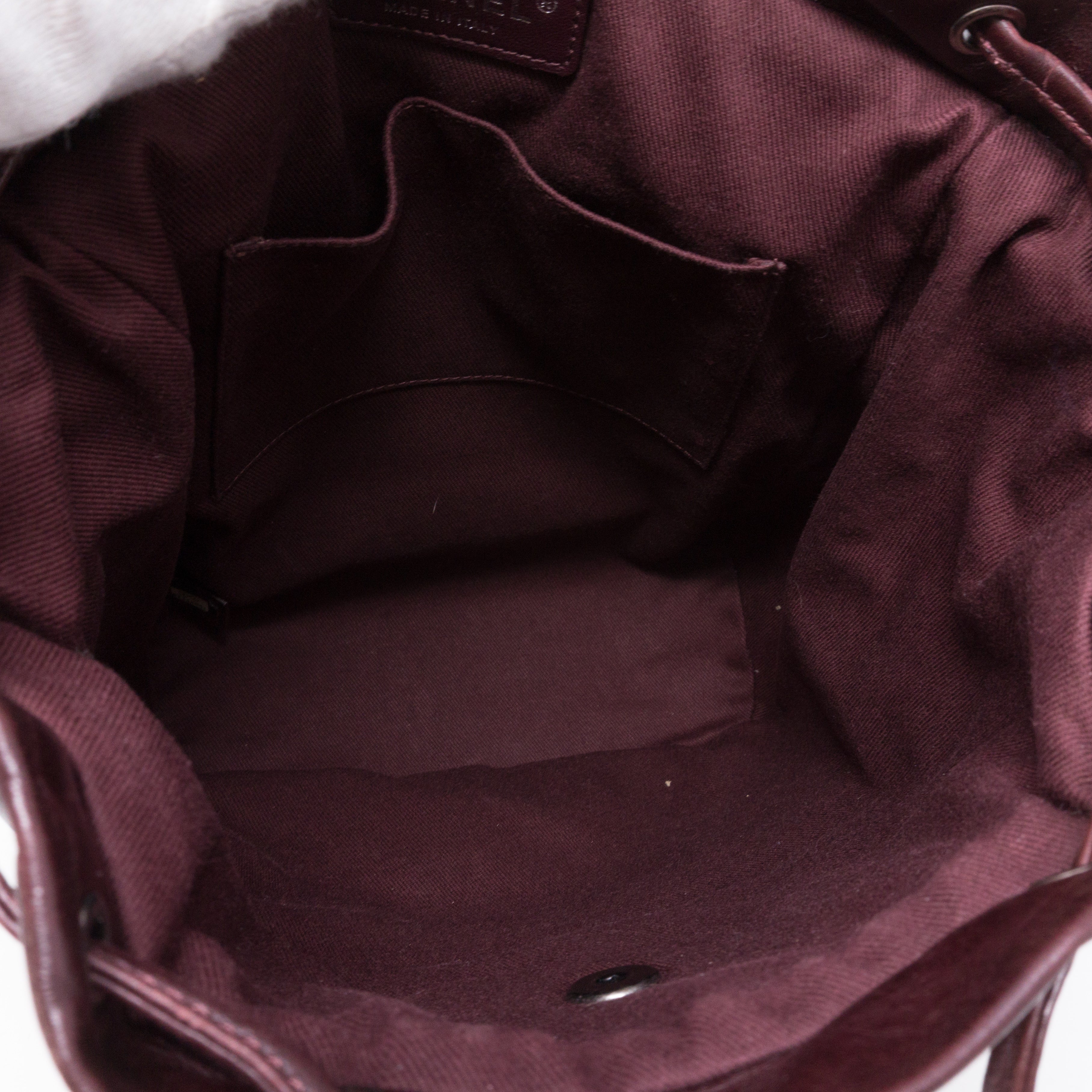 Mountain Backpack Large Quilted Burgundy Glazed Leather