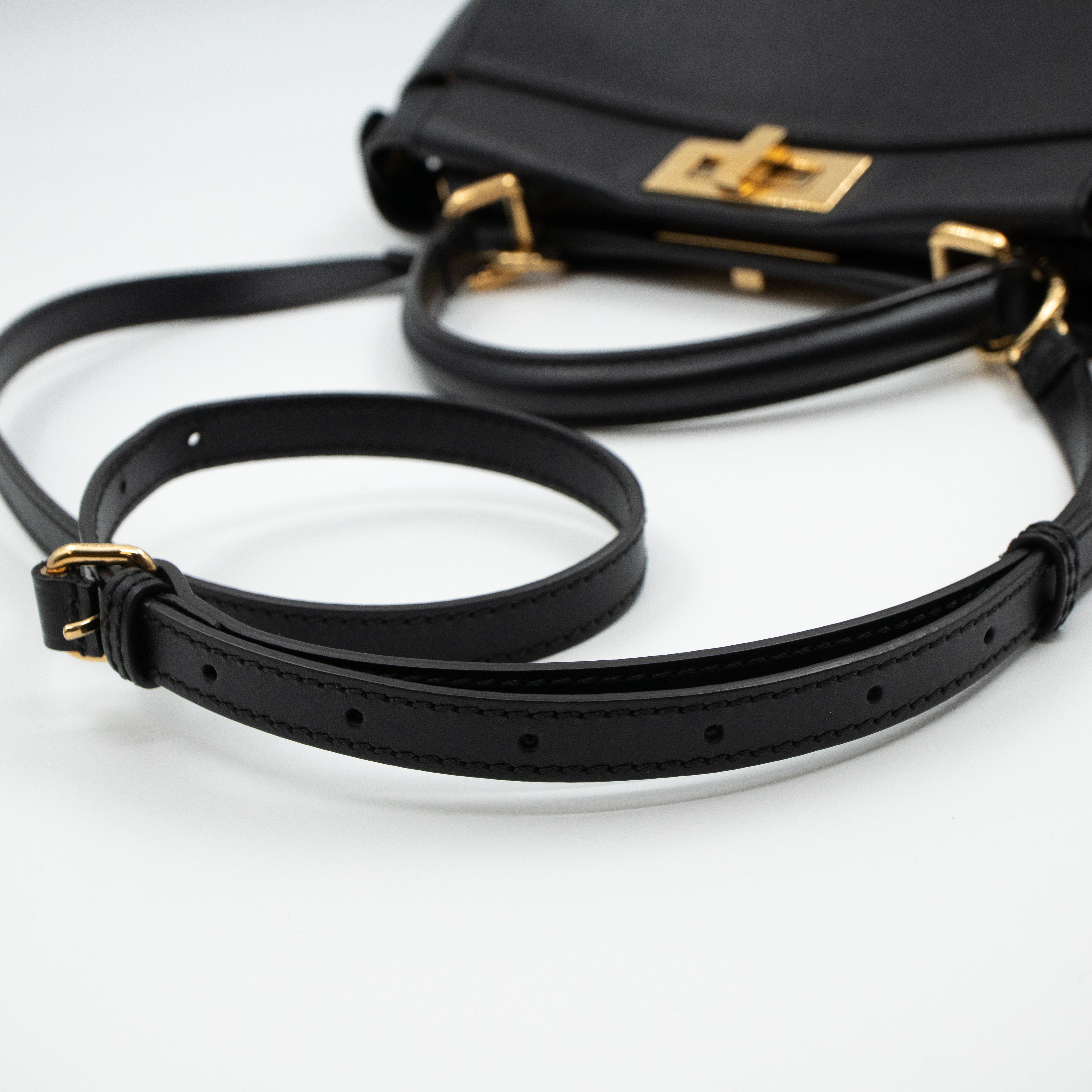 Peekaboo Iconic Medium Black Leather