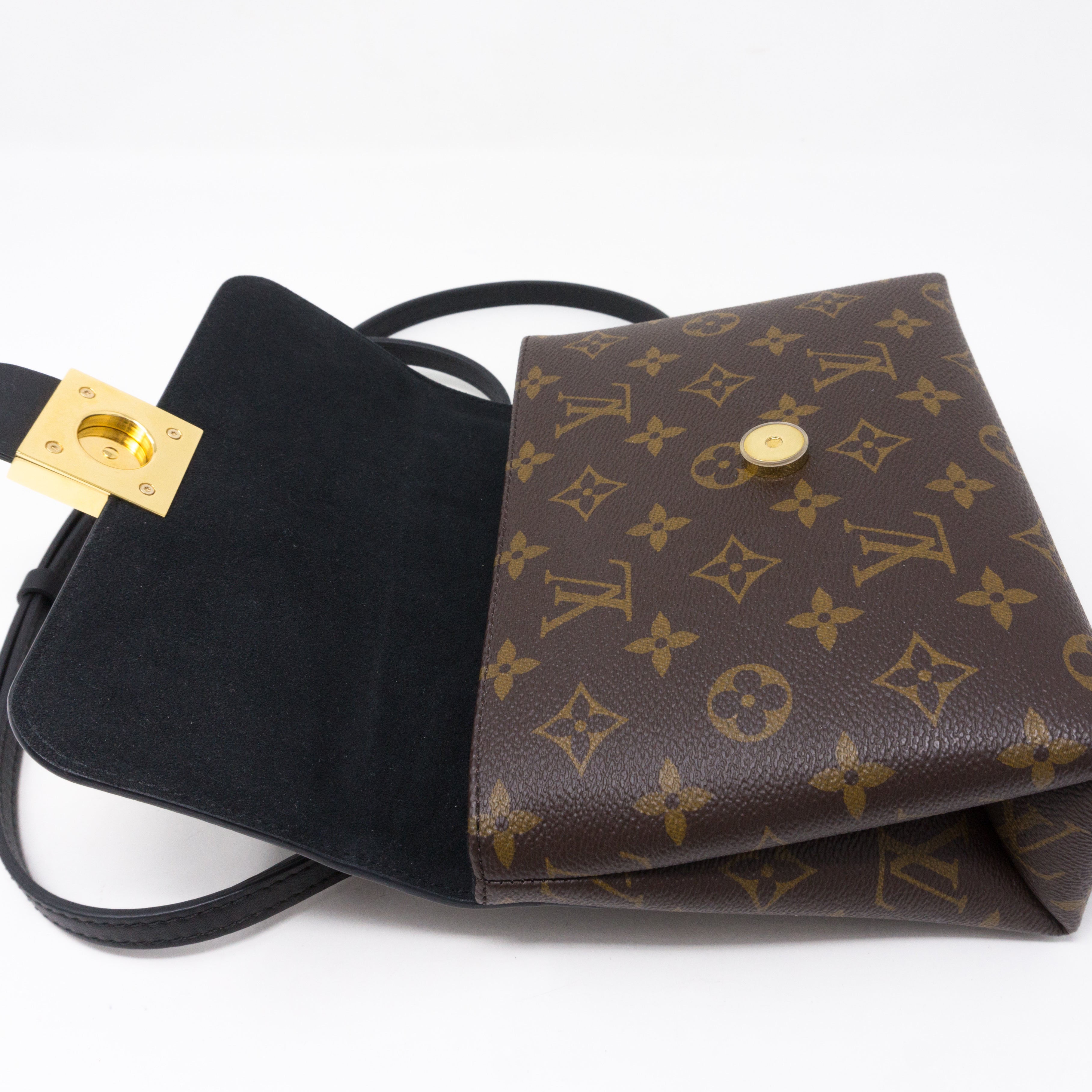 Locky BB Monogram Black Leather