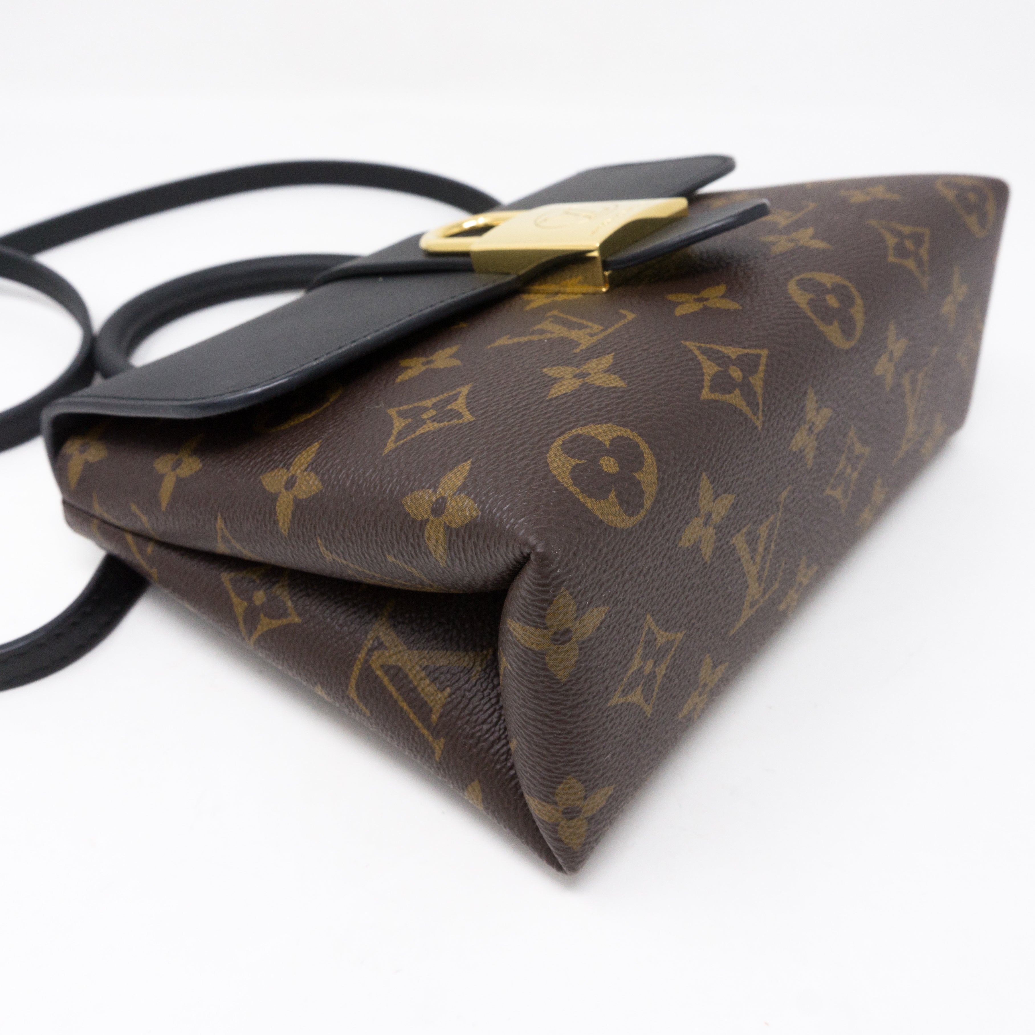 Locky BB Monogram Black Leather