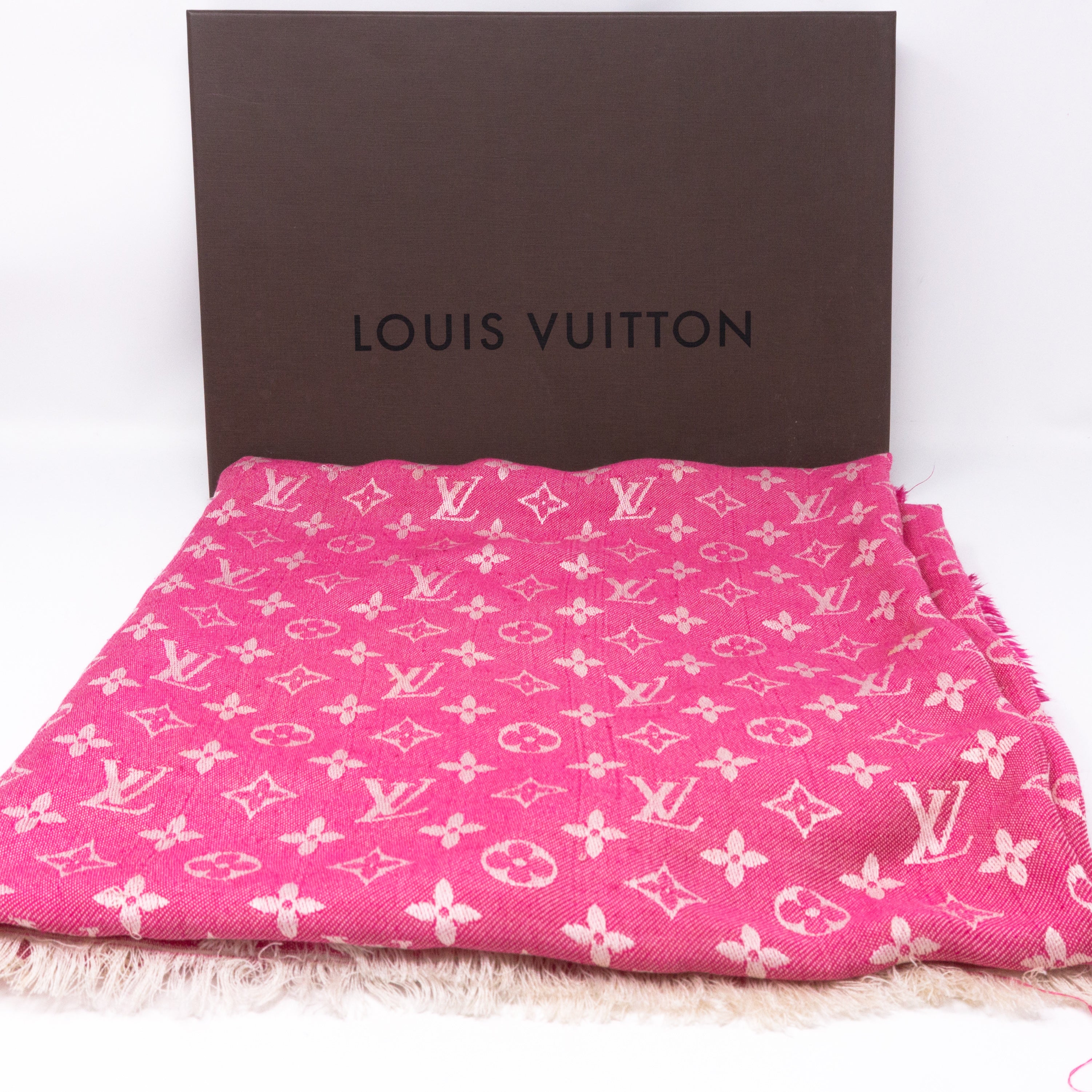 Monogram Denim Shawl Pivoine