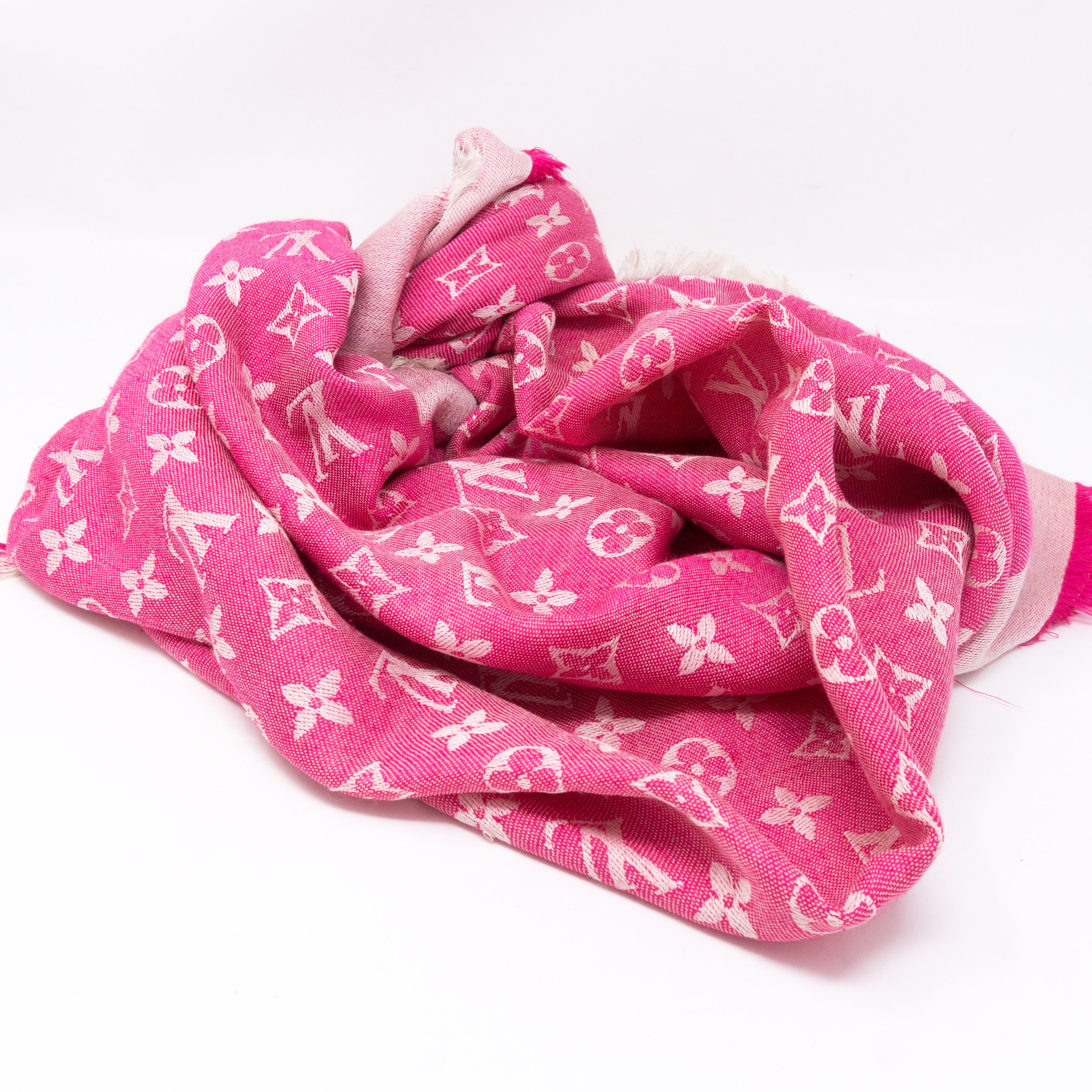 Monogram Denim Shawl Pivoine