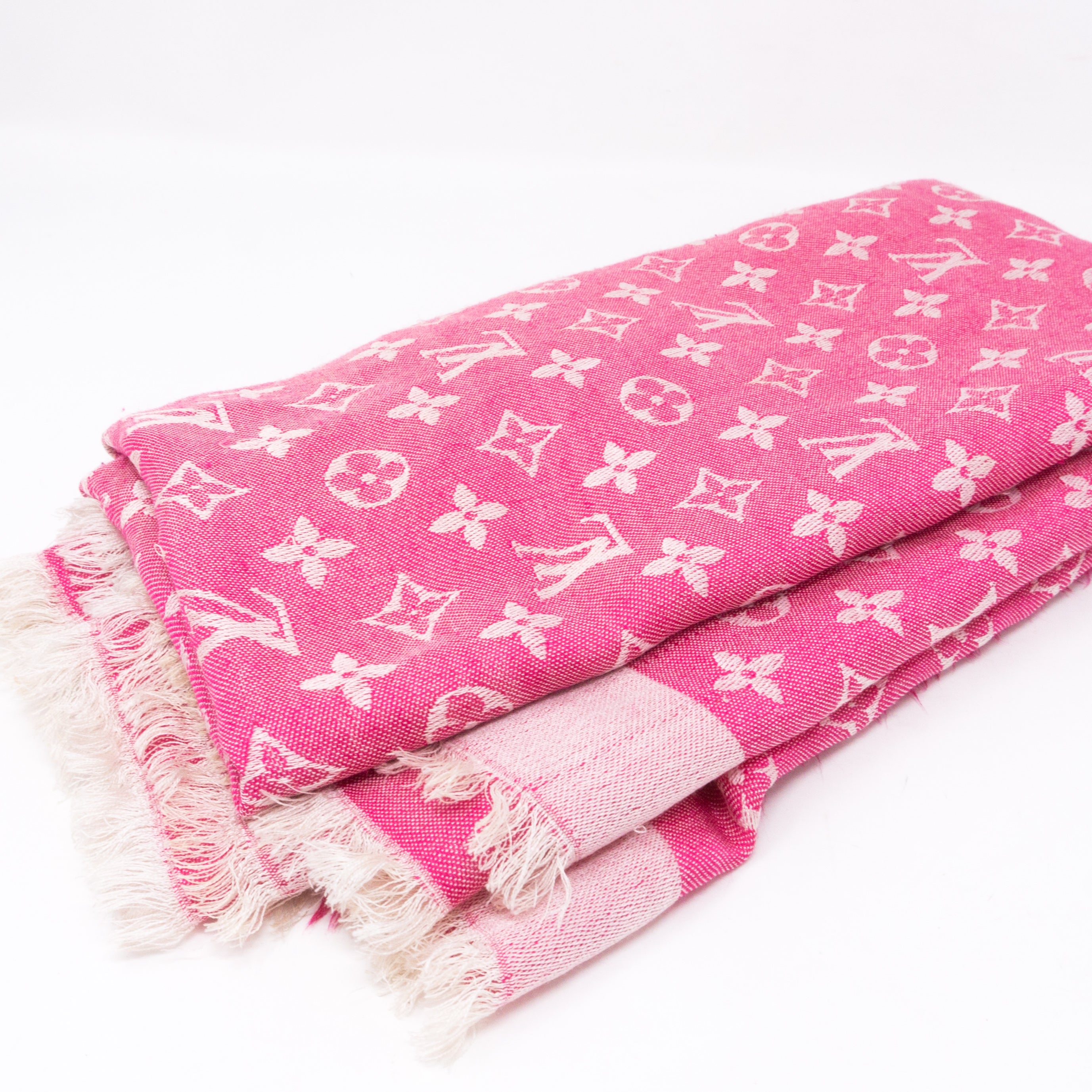 Monogram Denim Shawl Pivoine