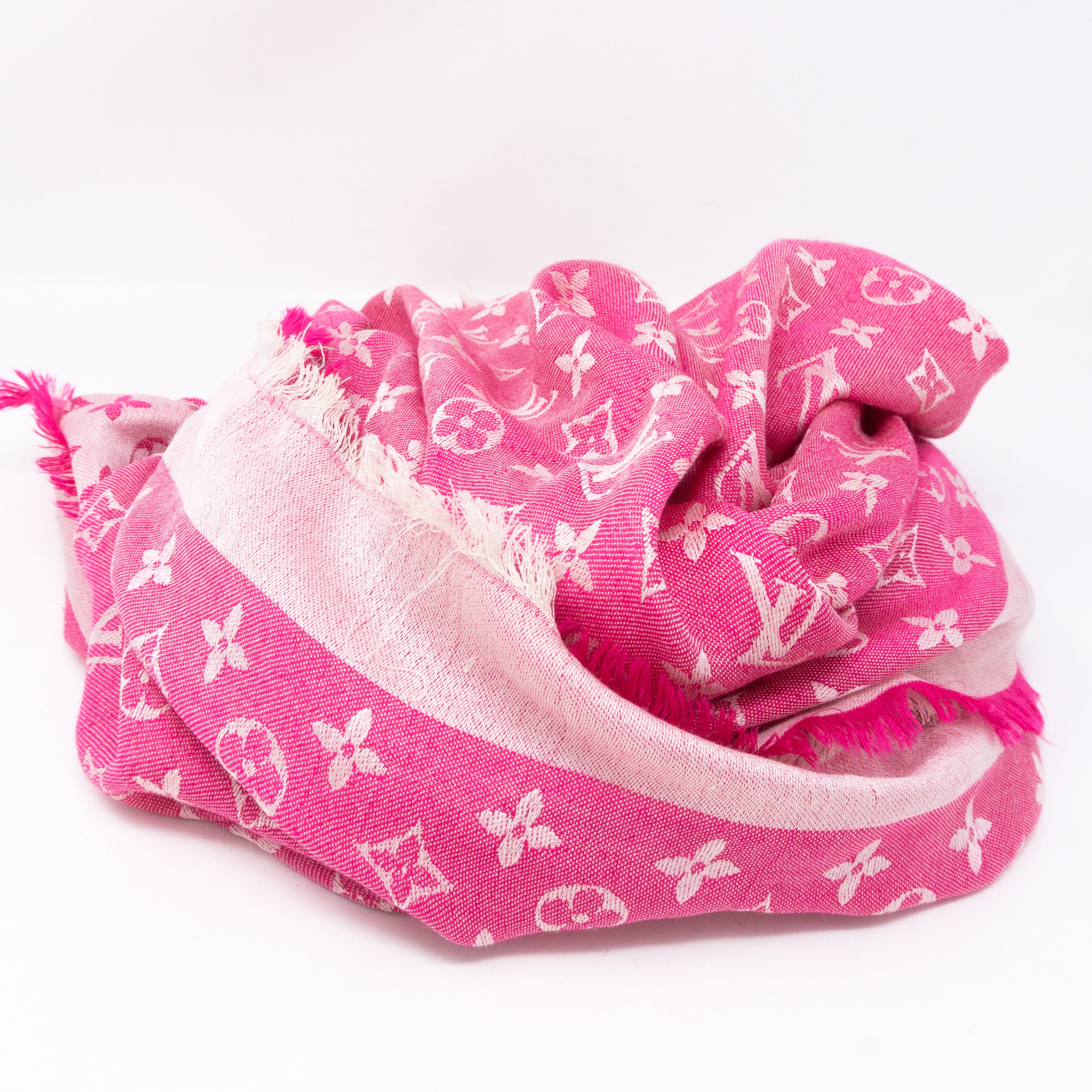 Monogram Denim Shawl Pivoine