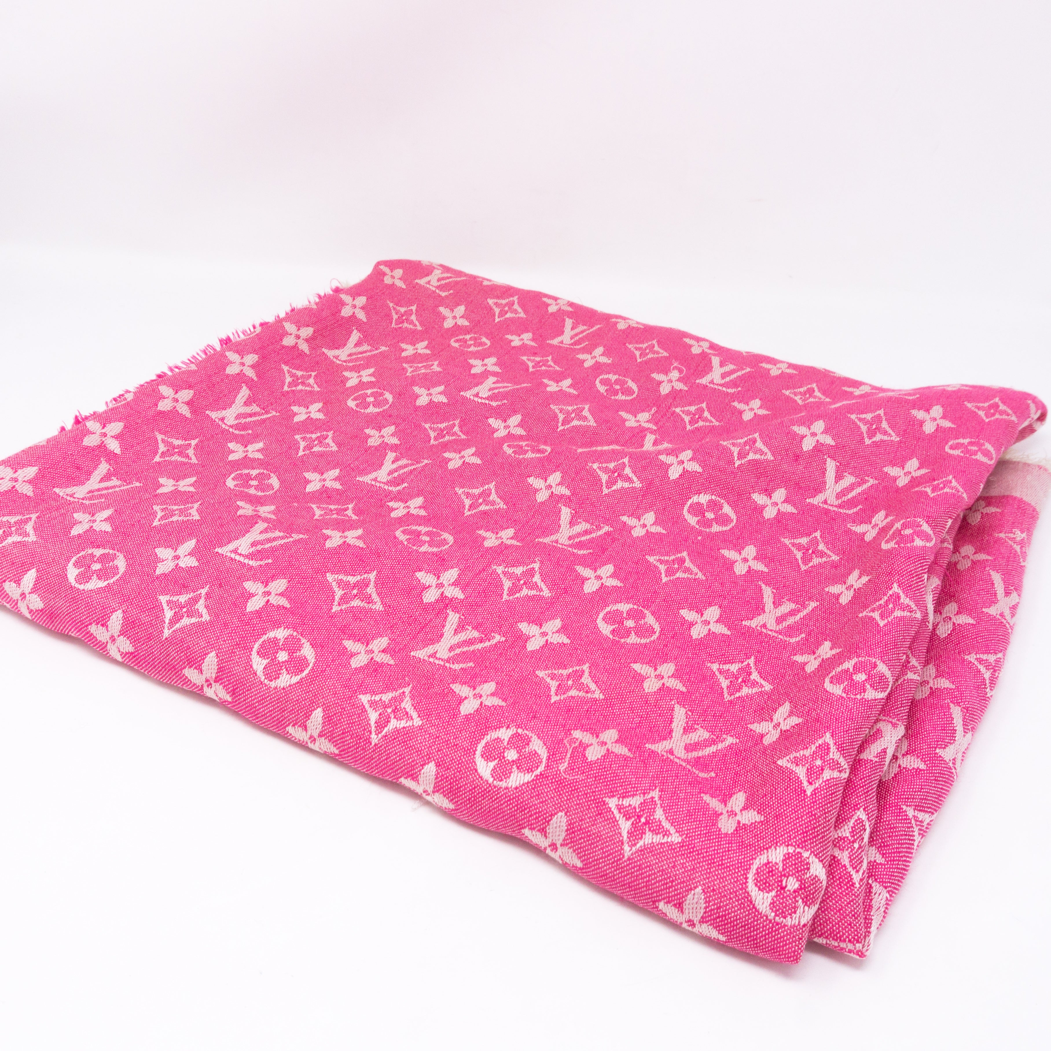 Monogram Denim Shawl Pivoine