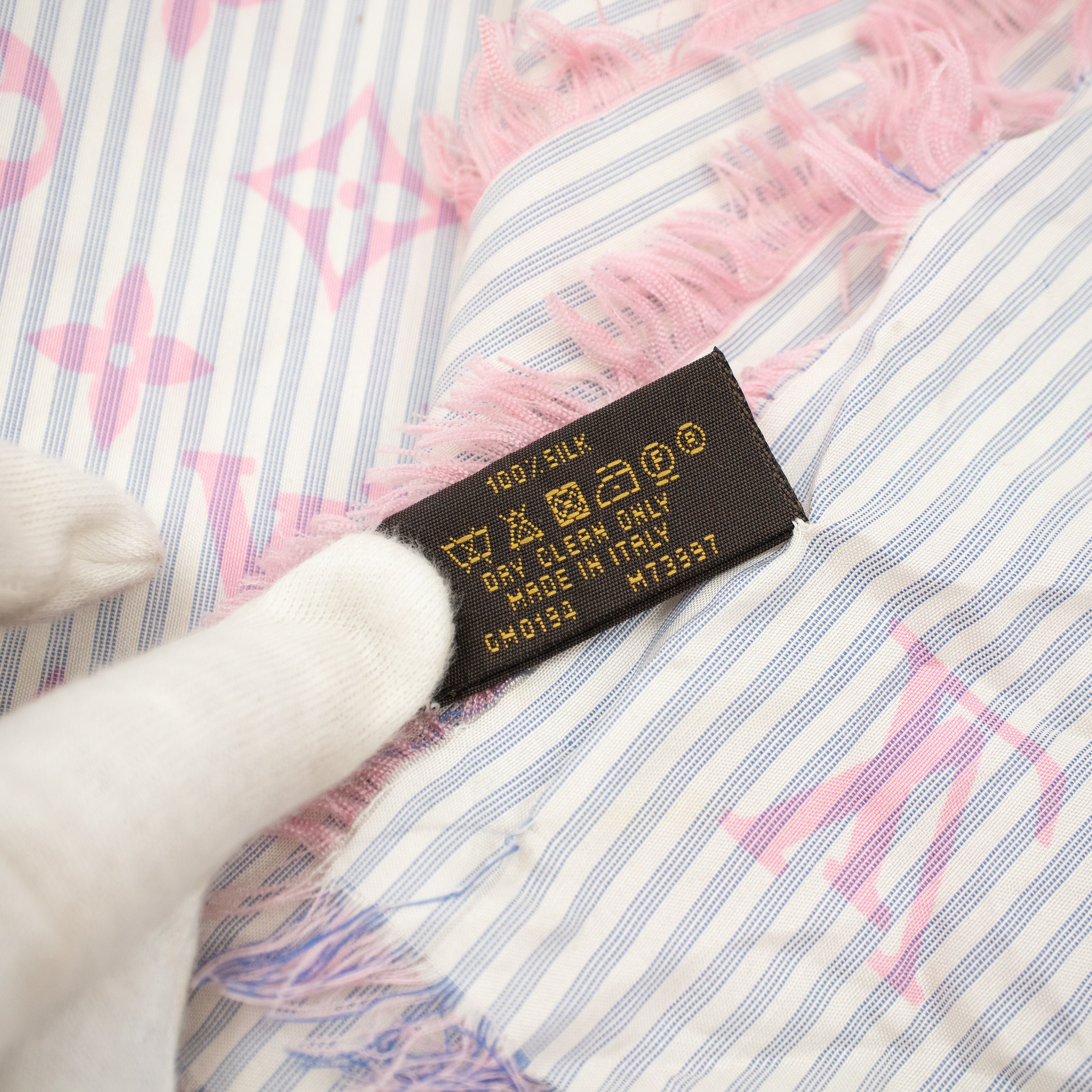 Sur Mesure Silk Square Scarf Pink