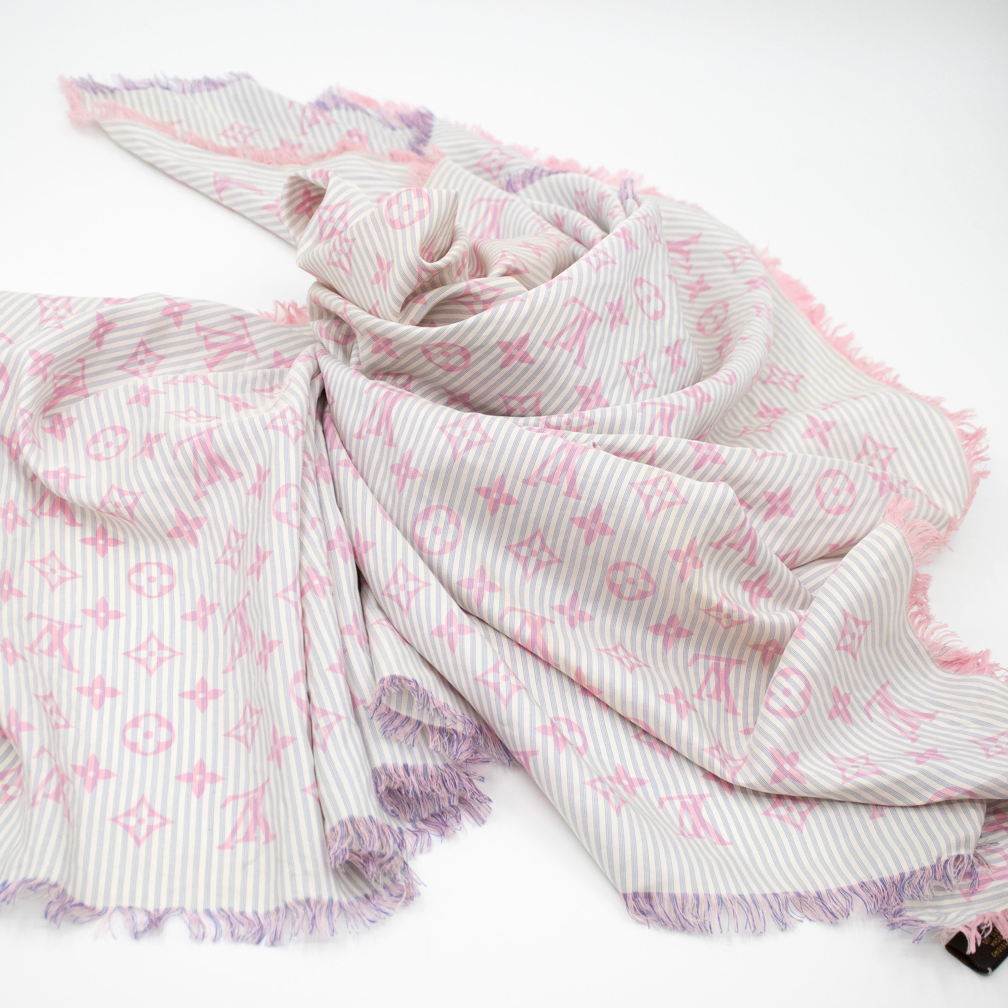Sur Mesure Silk Square Scarf Pink