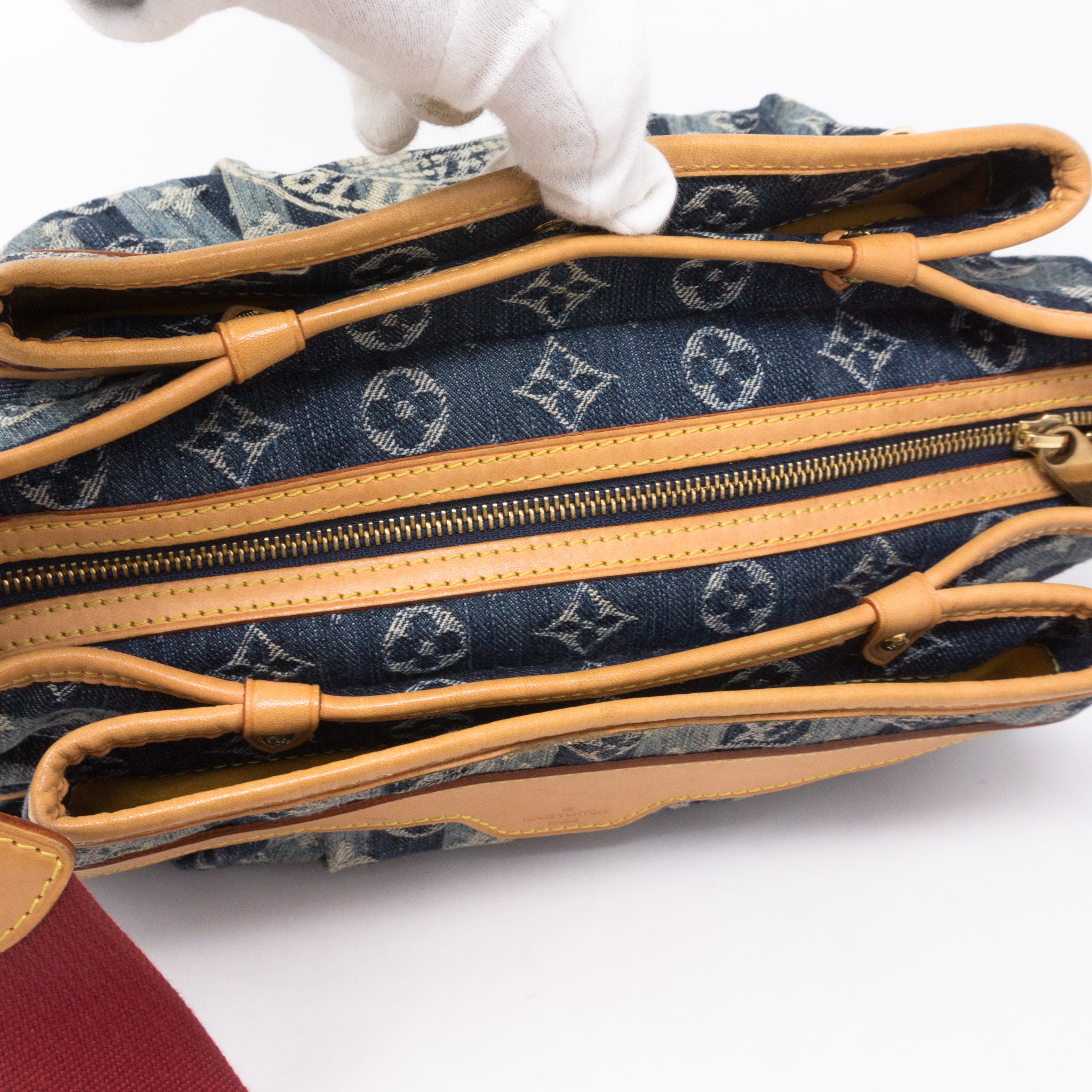 Porte Epaule Cruise Raye Cabas MM Denim