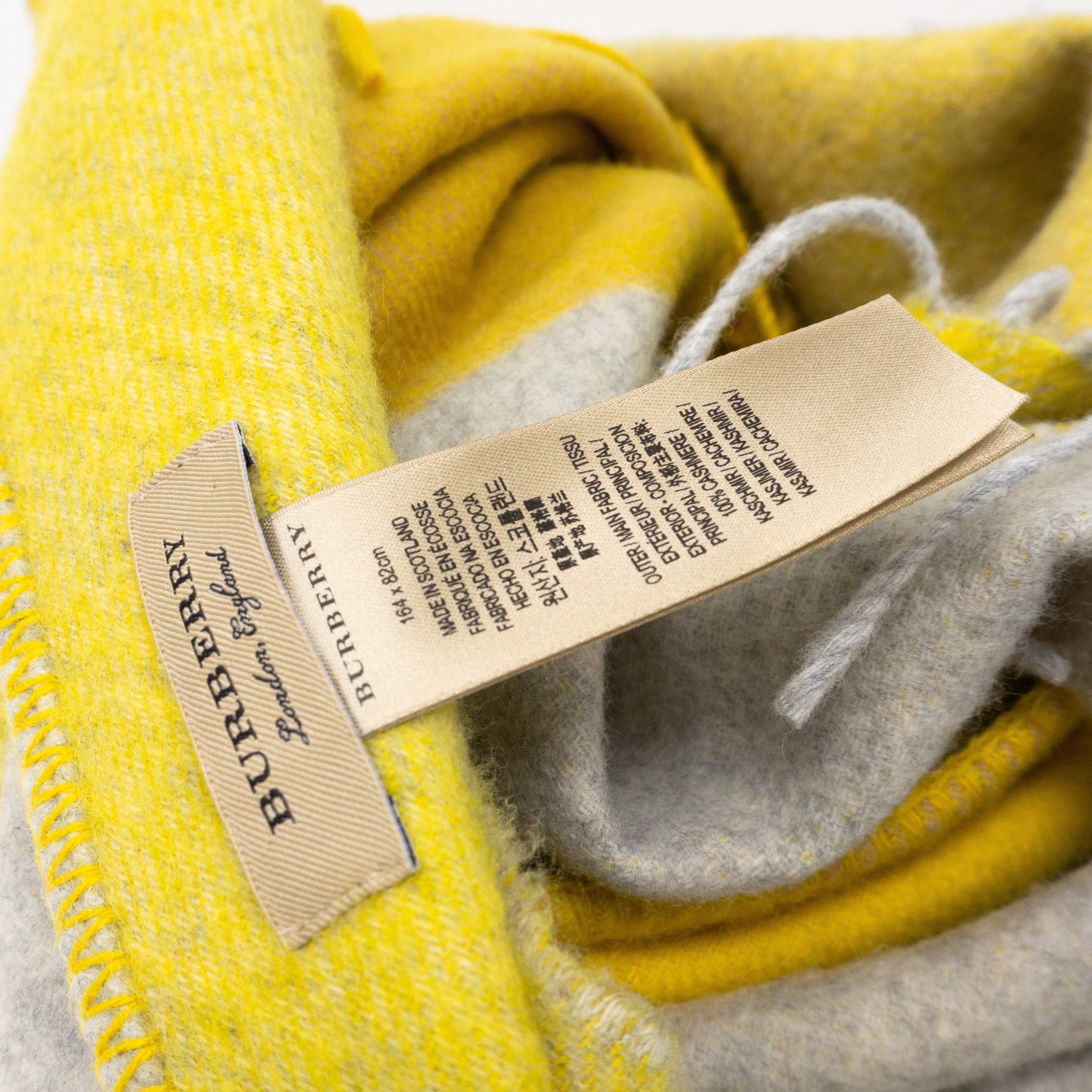 Stripe Jacquard Cashmere Bandana Scarf