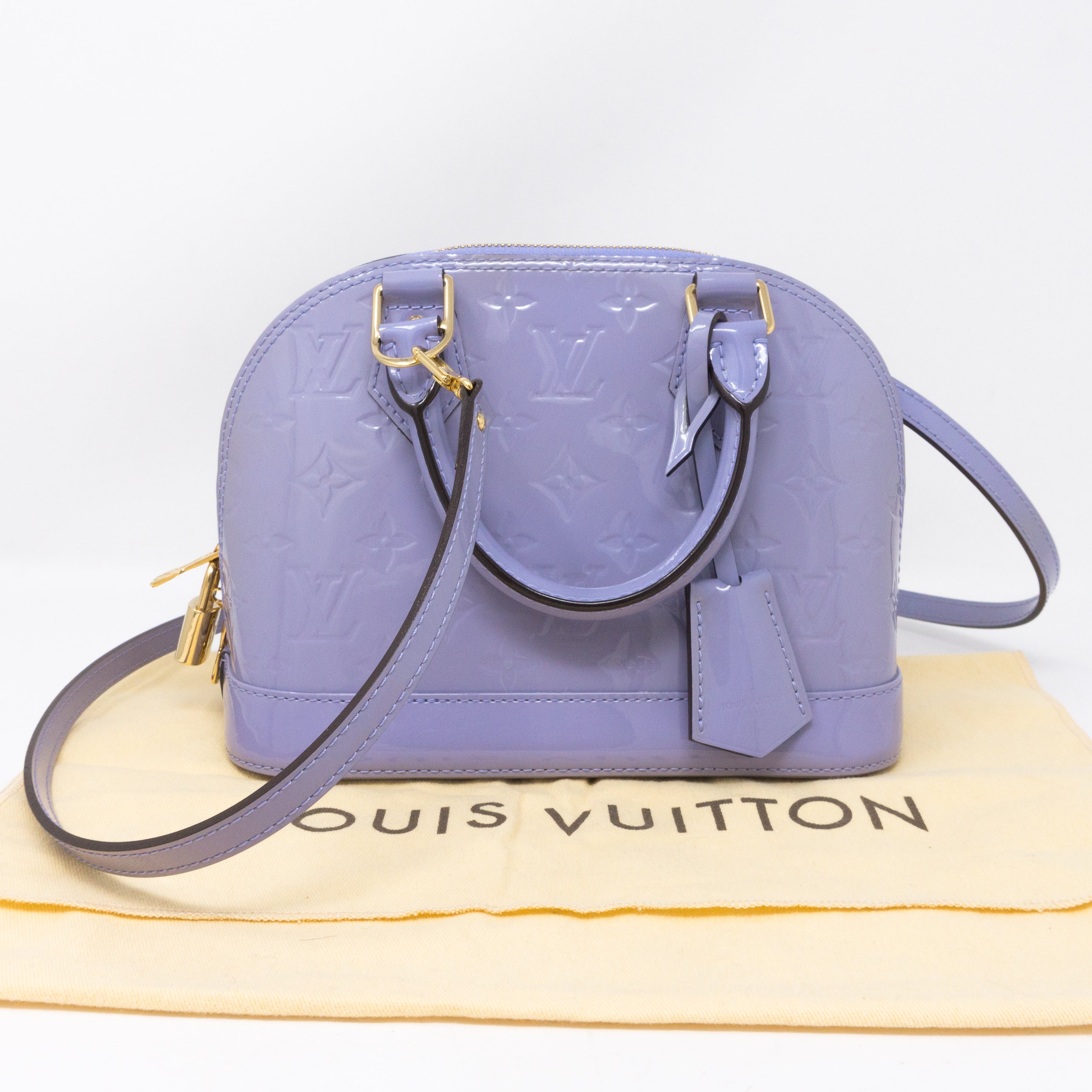 💎SOLD!!!💎 Excellent Condition Louis Vuitton LV Alma BB In Lilac Vernis  Leather and GHW