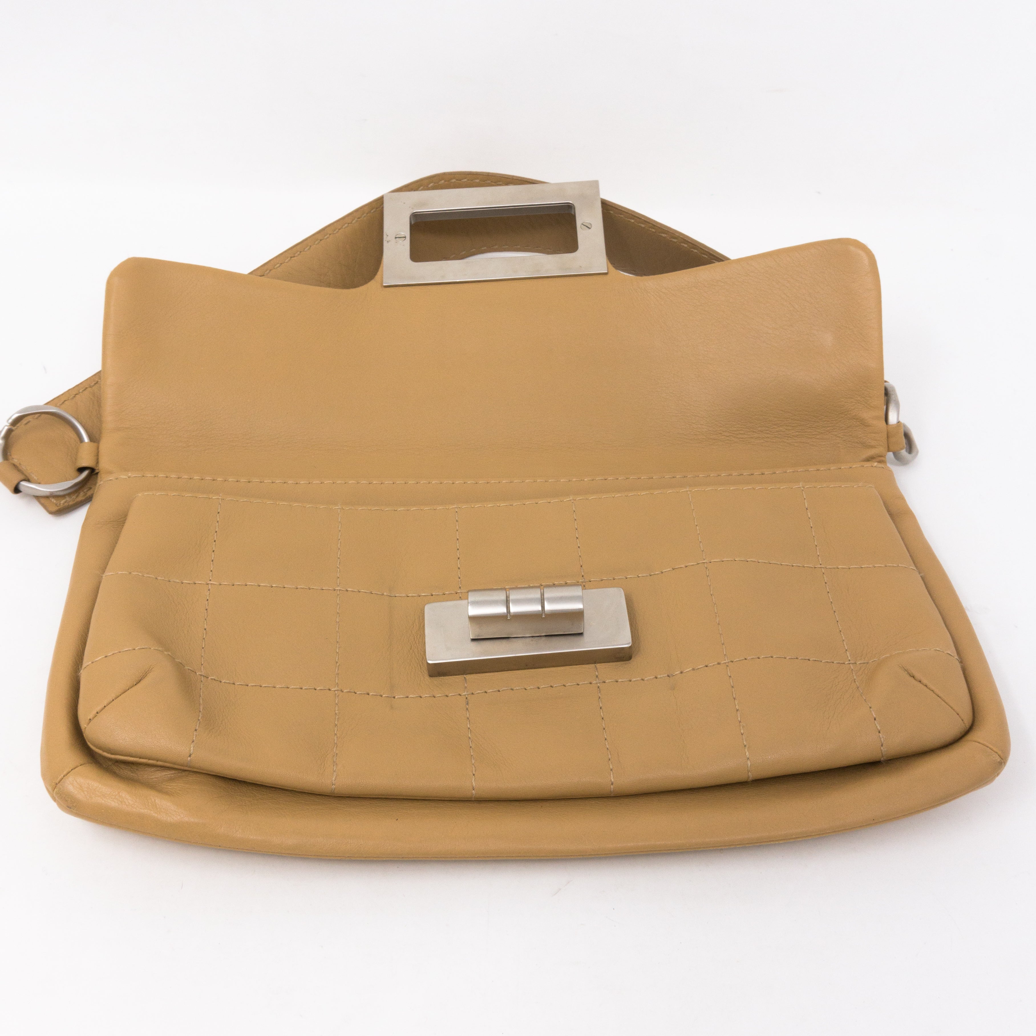 Mademoiselle 2.55 Giant Lock Flap Bag Beige