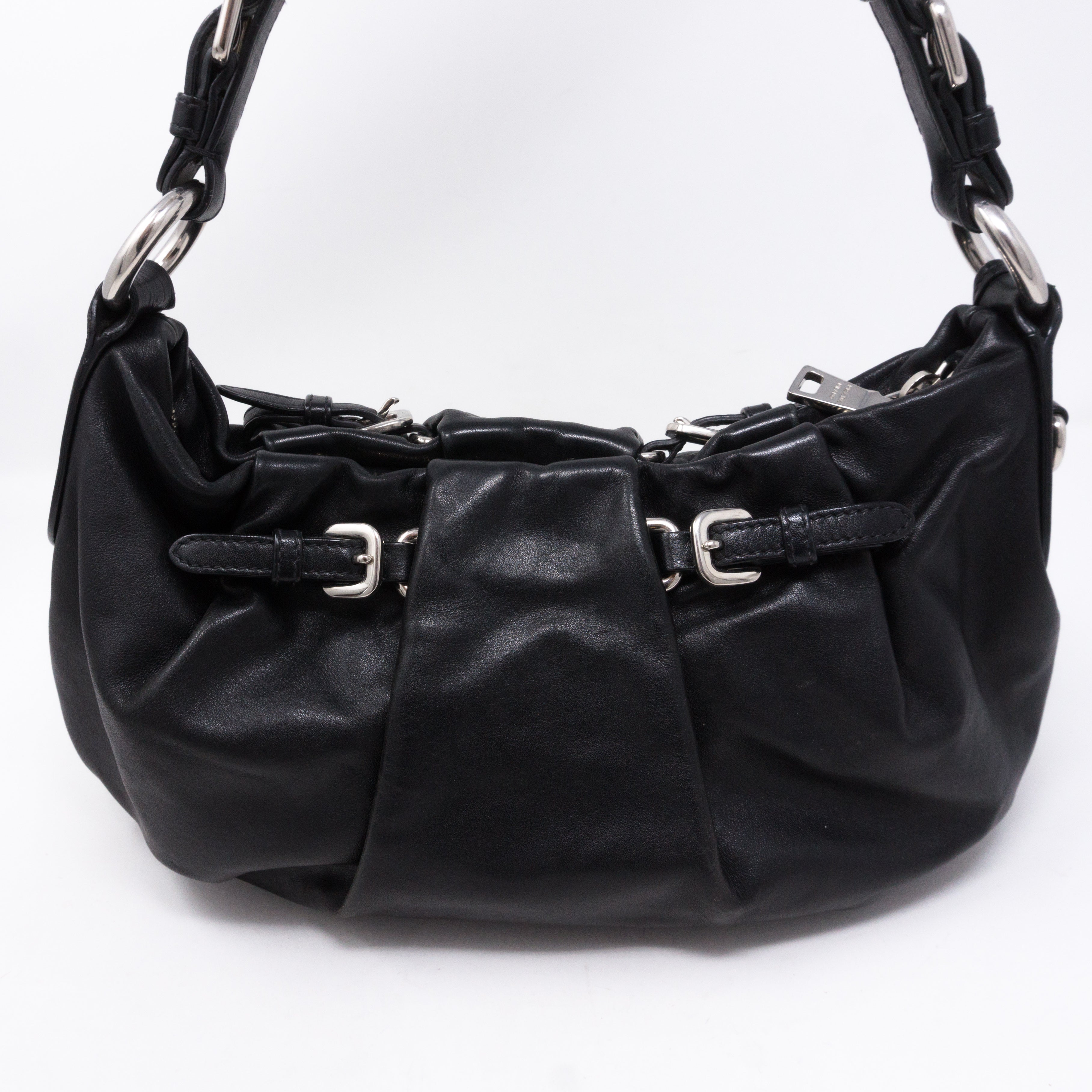 Shoulder Bag Black Leather